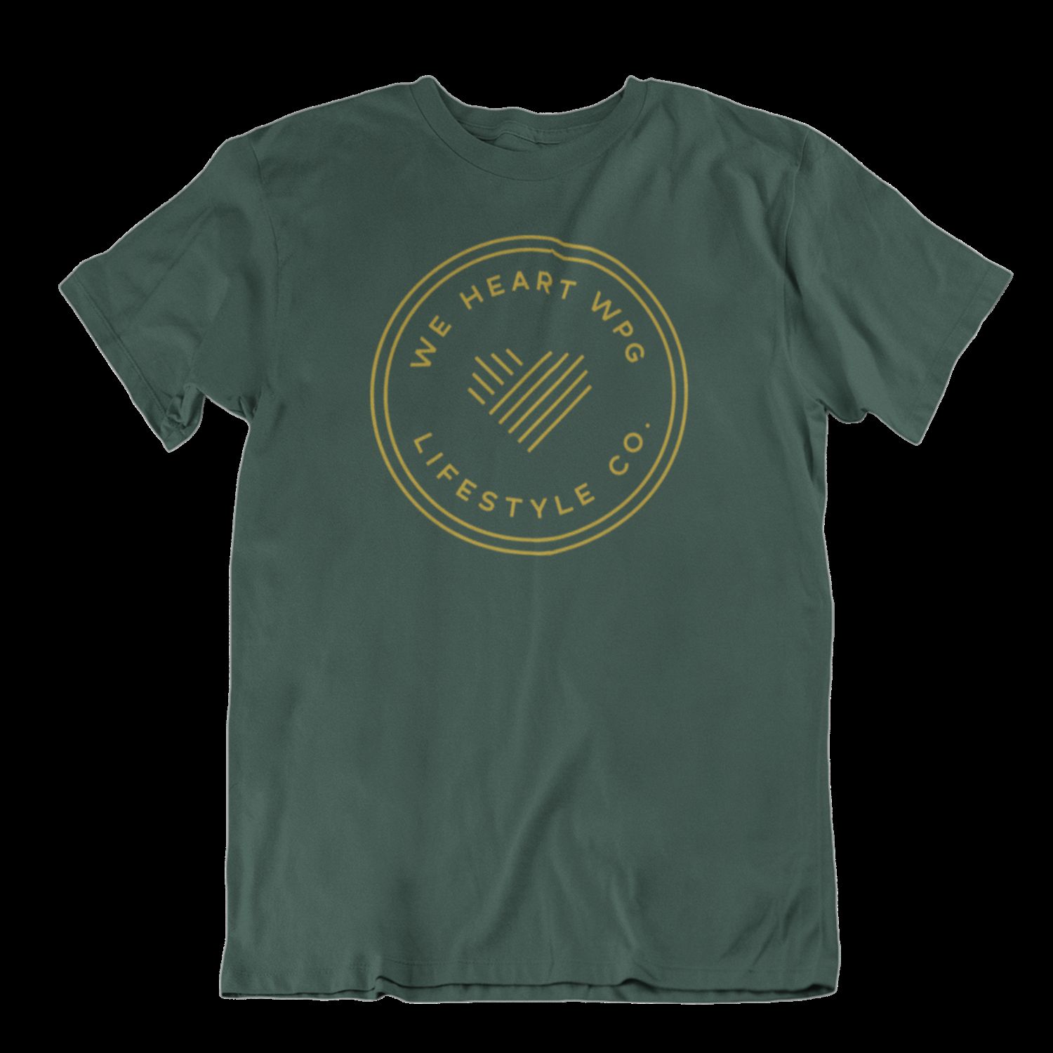 WHW Lifestyle Tee | Gold on Forest sold by We Heart Winnipeg