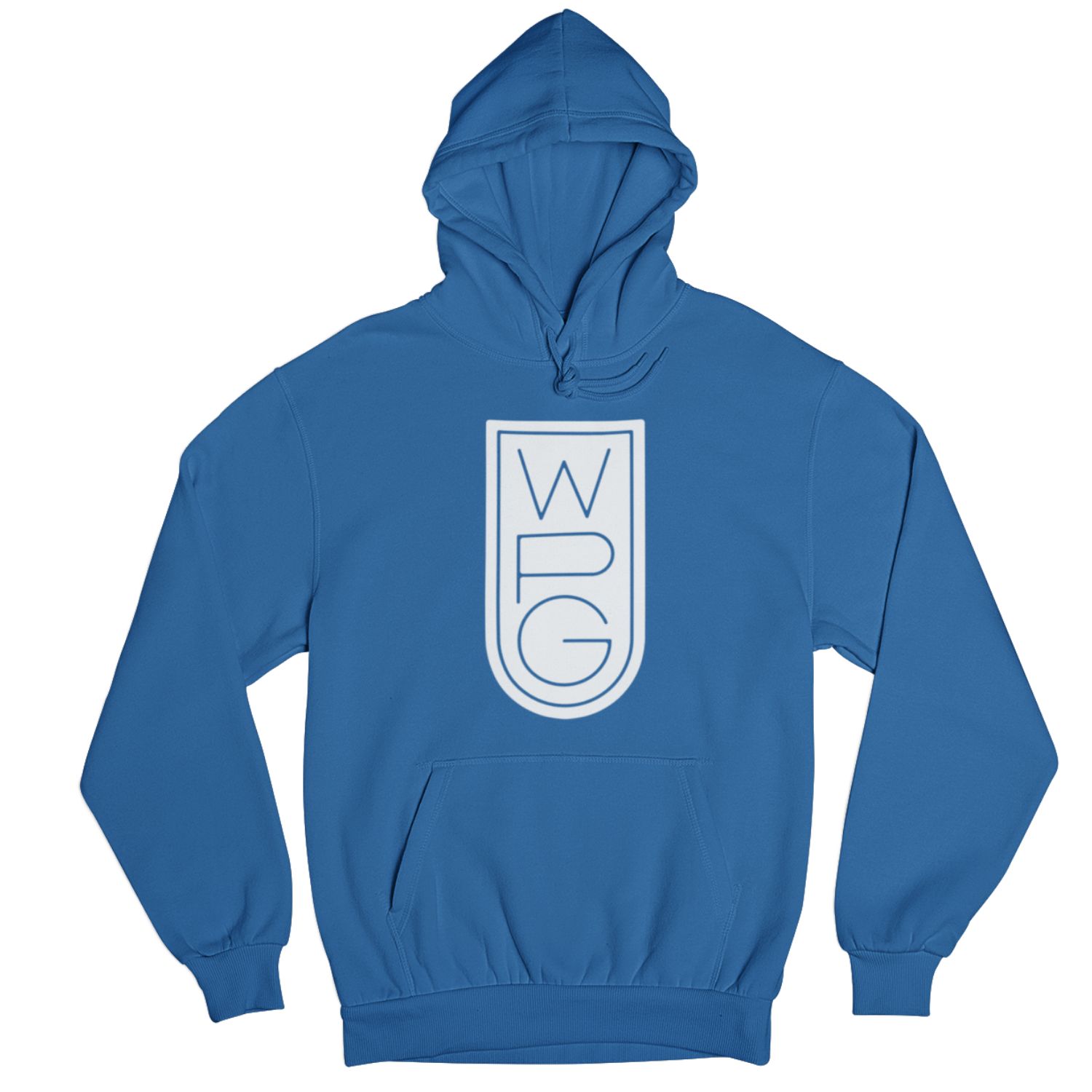 WPG Crest Hoodie | White on Royal sold by We Heart Winnipeg