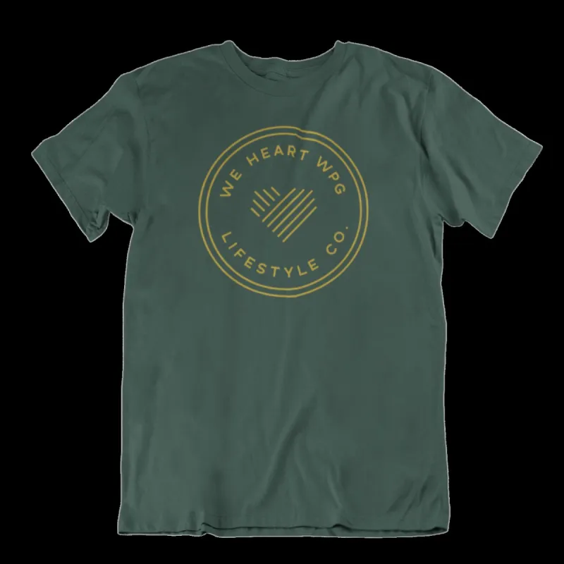 WHW Lifestyle Tee | Gold on Forest sold by We Heart Winnipeg
