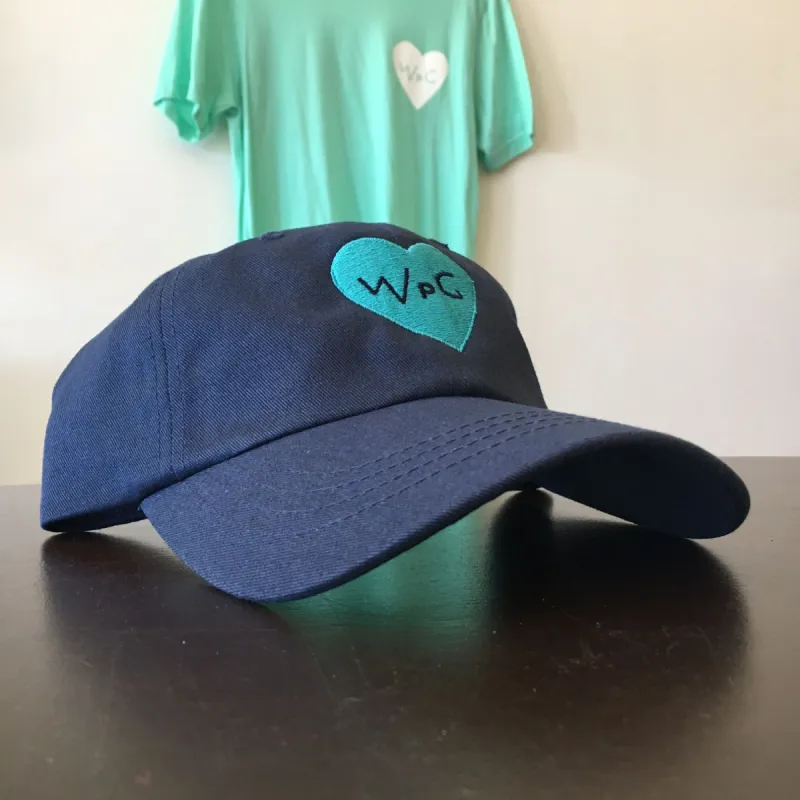 WPG Heart Dad Hat | Teal on Navy sold by We Heart Winnipeg