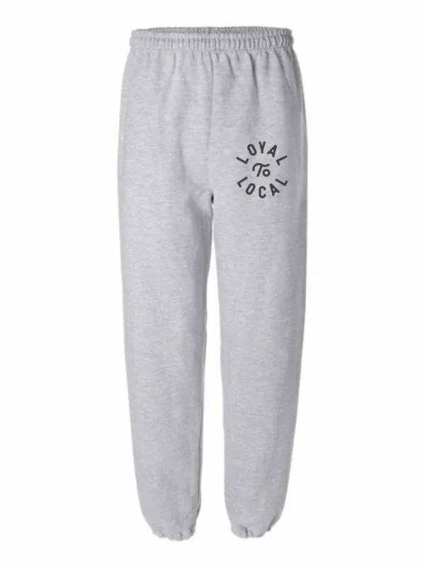 Loyal To Local Sweatpants | Charcoal on Athletic sold by We Heart Winnipeg