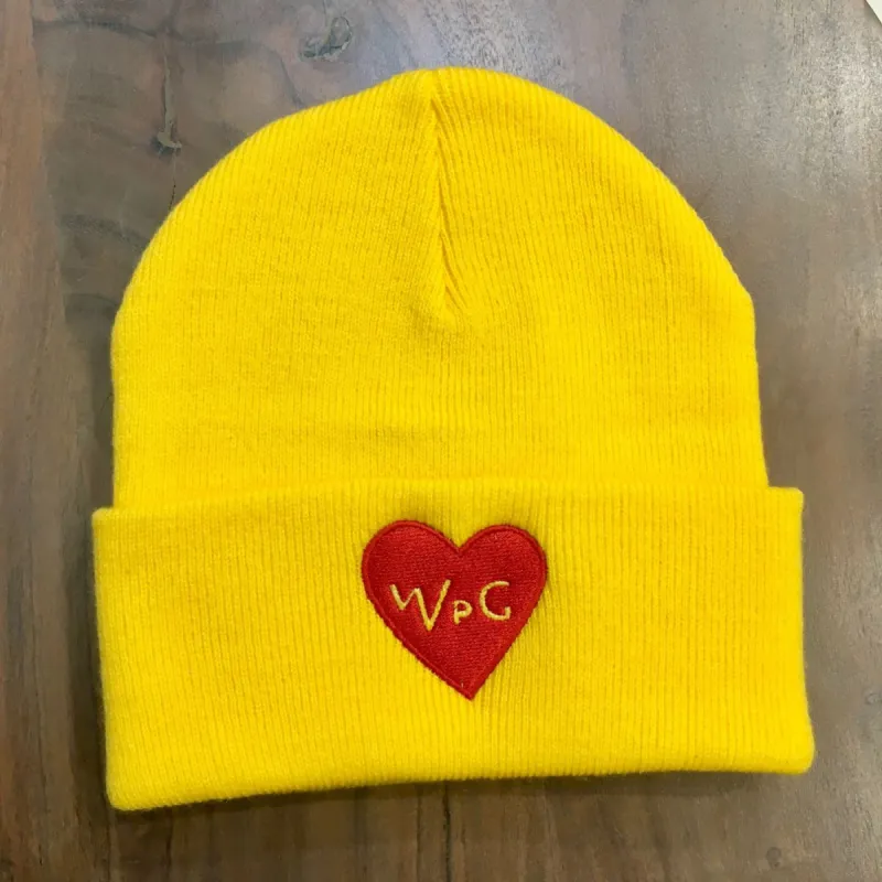 WPG Heart Toque | Red on Yellow sold by We Heart Winnipeg