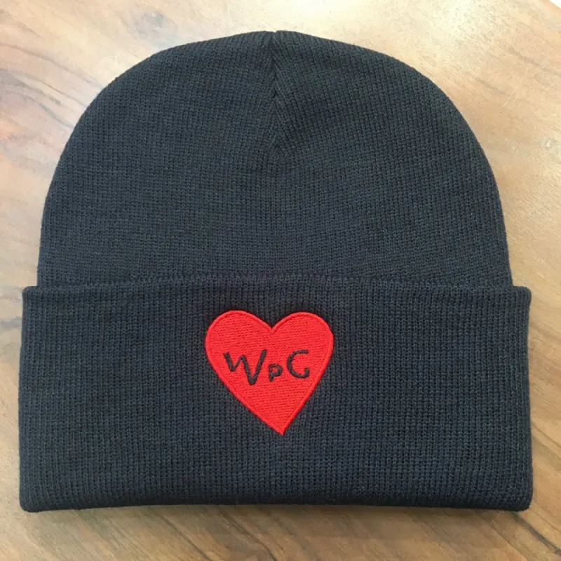 WPG Heart Toque | Red on Navy sold by We Heart Winnipeg