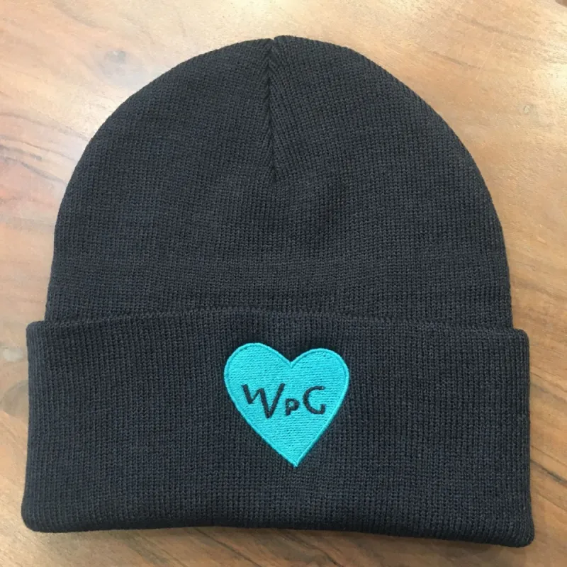 WPG Heart Toque | Teal on Navy sold by We Heart Winnipeg