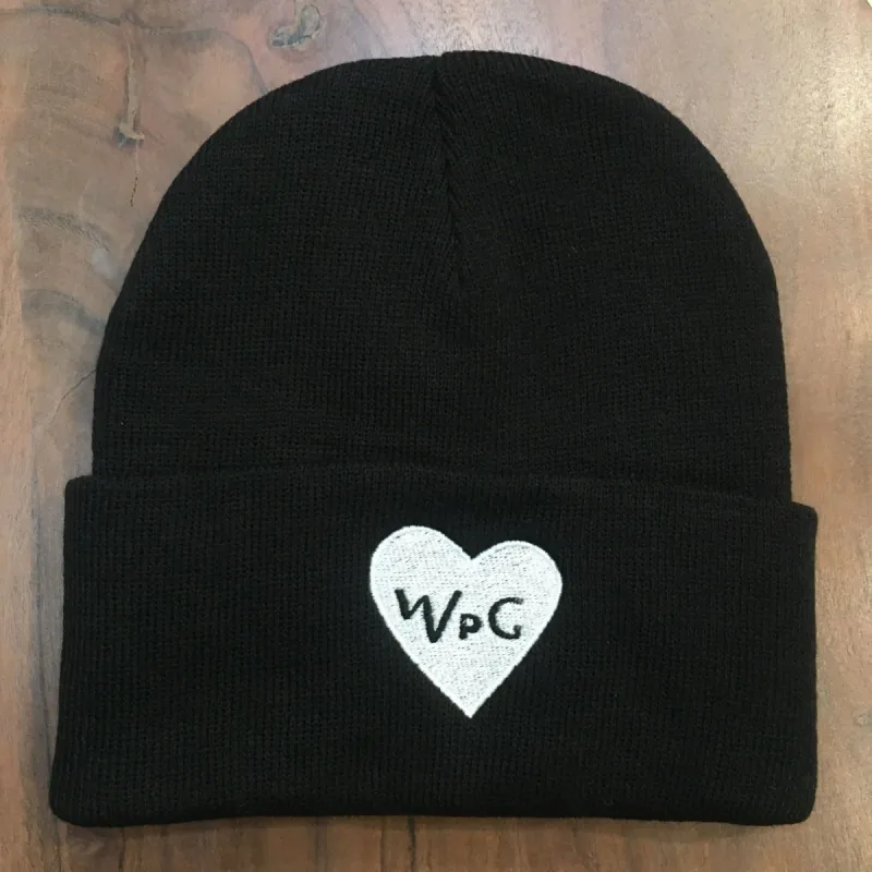 WPG Heart Toque | White on Black sold by We Heart Winnipeg