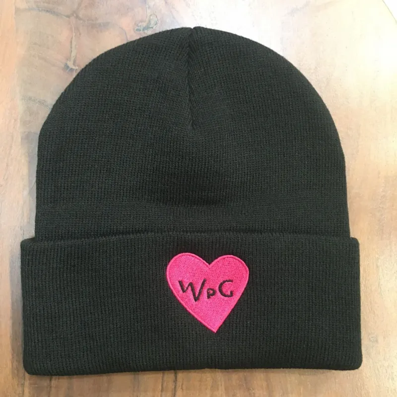 WPG Heart Toque | Hot Pink on Black sold by We Heart Winnipeg