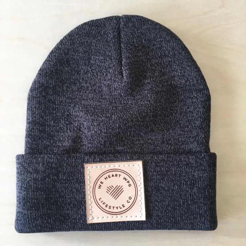 WHW Lifestyle Toque | Natural on Charcoal sold by We Heart Winnipeg