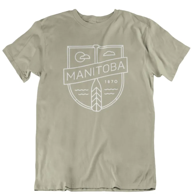 MB Cottage Tee | White on Sand sold by We Heart Winnipeg