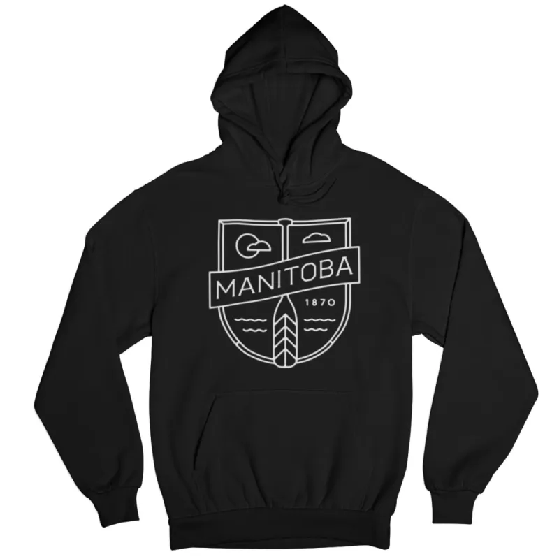 MB Cottage Hoodie | White on Black sold by We Heart Winnipeg