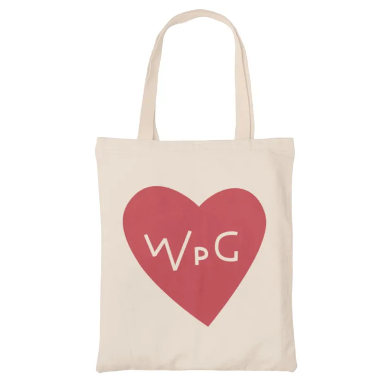 WPG Heart Tote | Red on Natural sold by We Heart Winnipeg