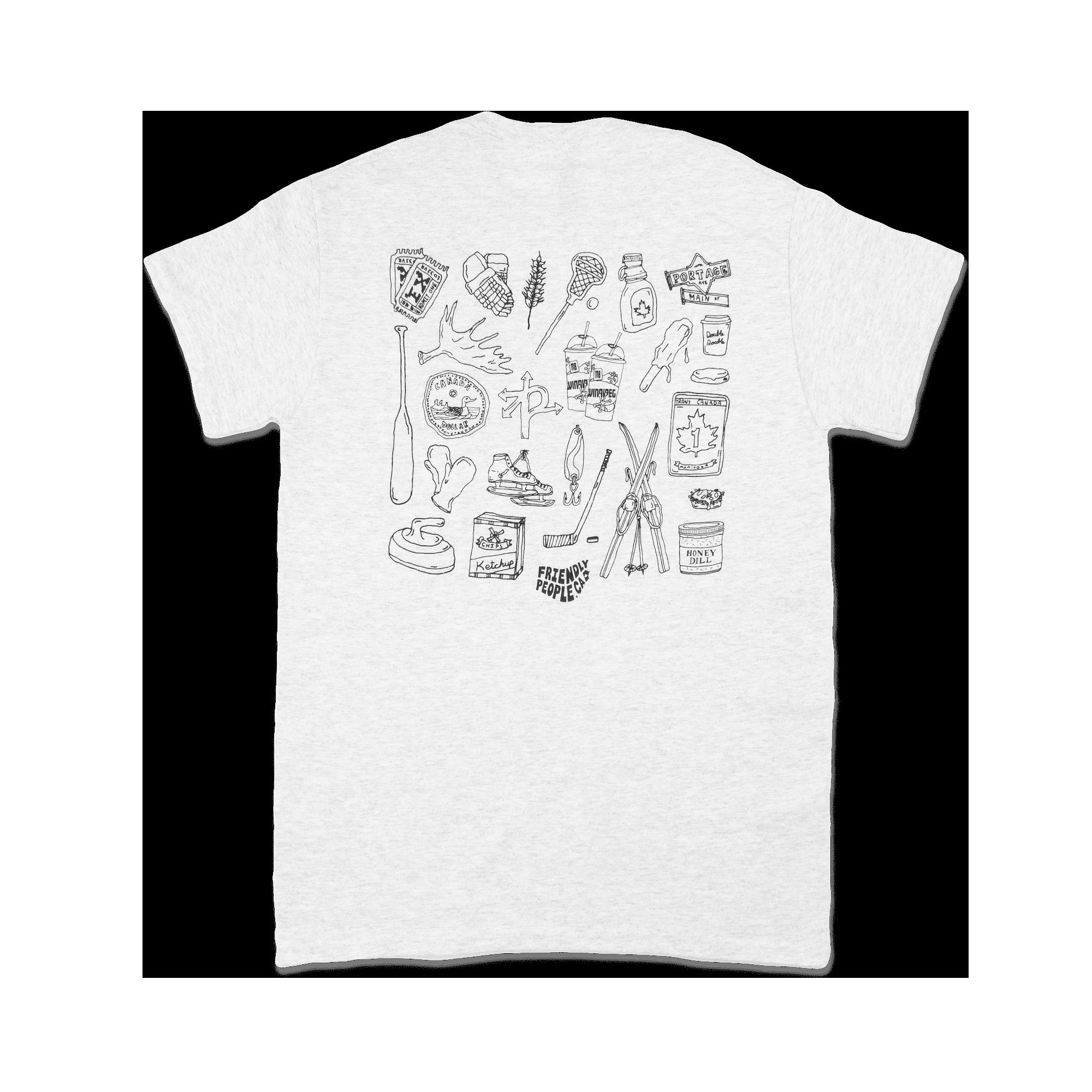 Granite Grey Lucky Loonie Manitoba Friendly Tee sold by Friendly People product image thumbnail 2