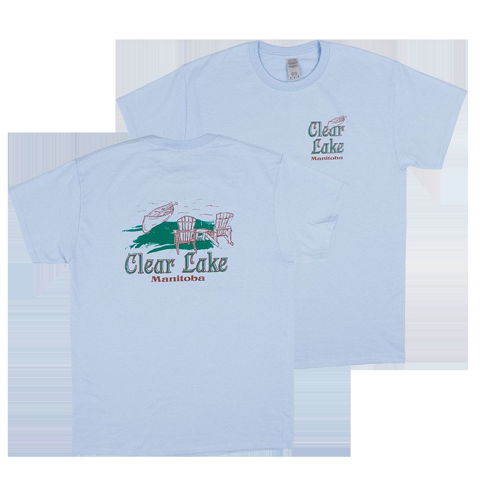 Clear Lake Manitoba Light Blue Places Tee sold by Friendly People