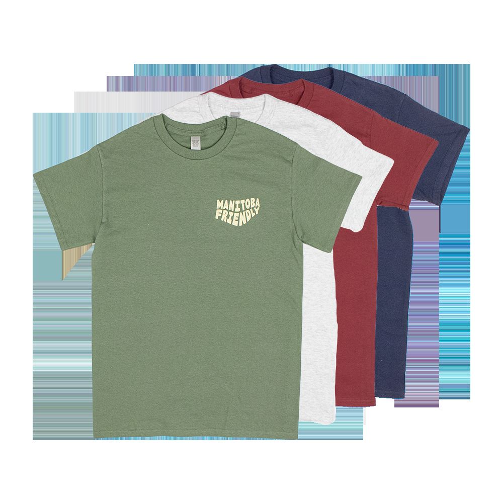 Manitoba Friendly Tee Classic Colours sold by Friendly People