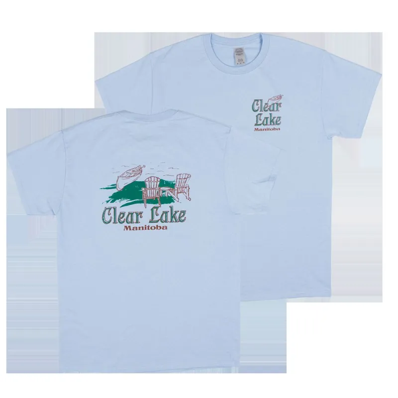 Clear Lake Manitoba Light Blue Places Tee sold by Friendly People