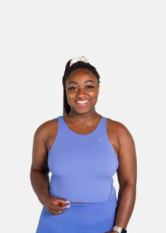 Rise High Tank Top Blue Violet sold by Vitae Apparel