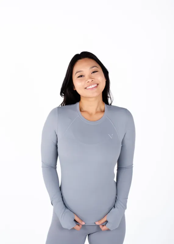 Ultra Active Long Sleeve Top Rhino Grey sold by Vitae Apparel