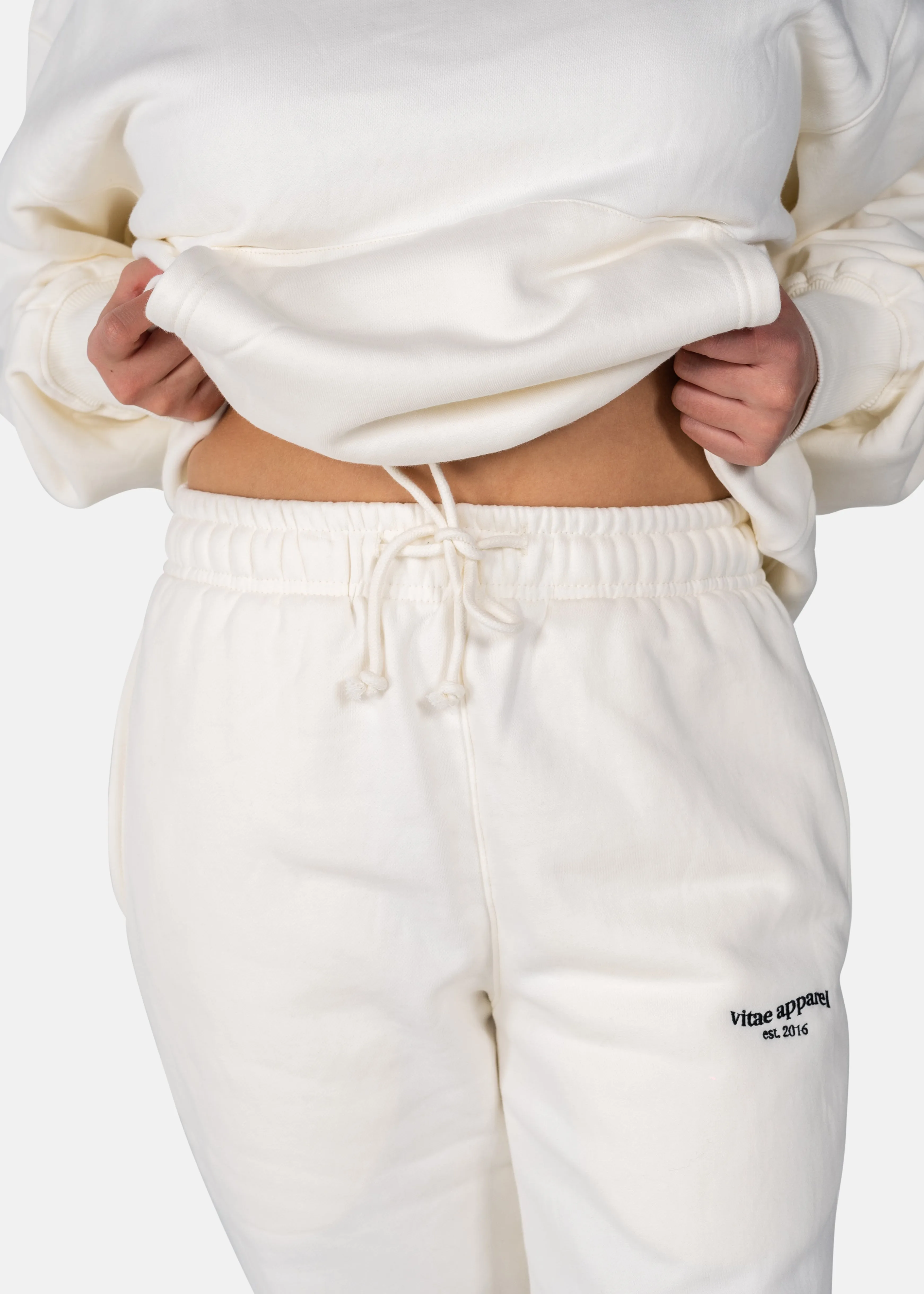 Winding Down Sweatpants Cream White sold by Vitae Apparel product image thumbnail 2