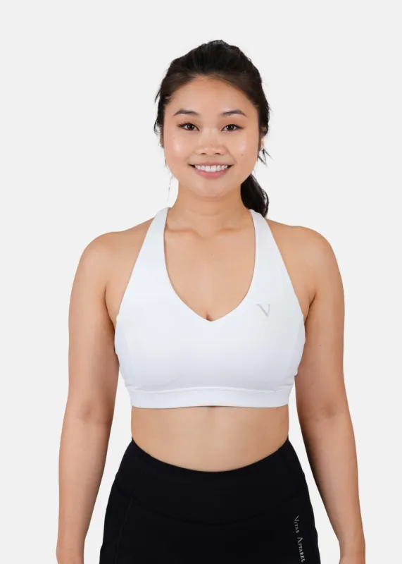 Ultra Pulse Sports Bra White sold by Vitae Apparel
