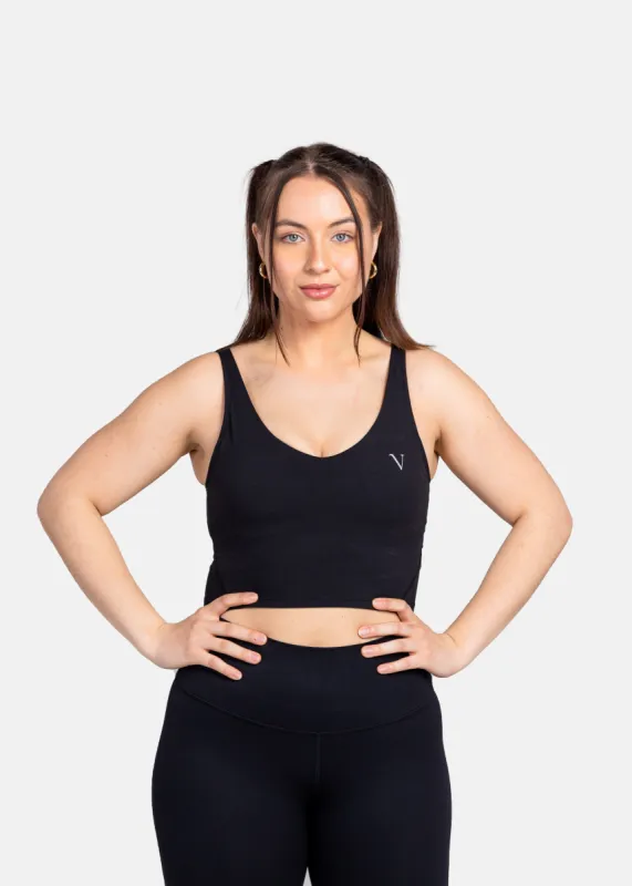 Vibe Higher Tank Top Black made by Vitae Apparel