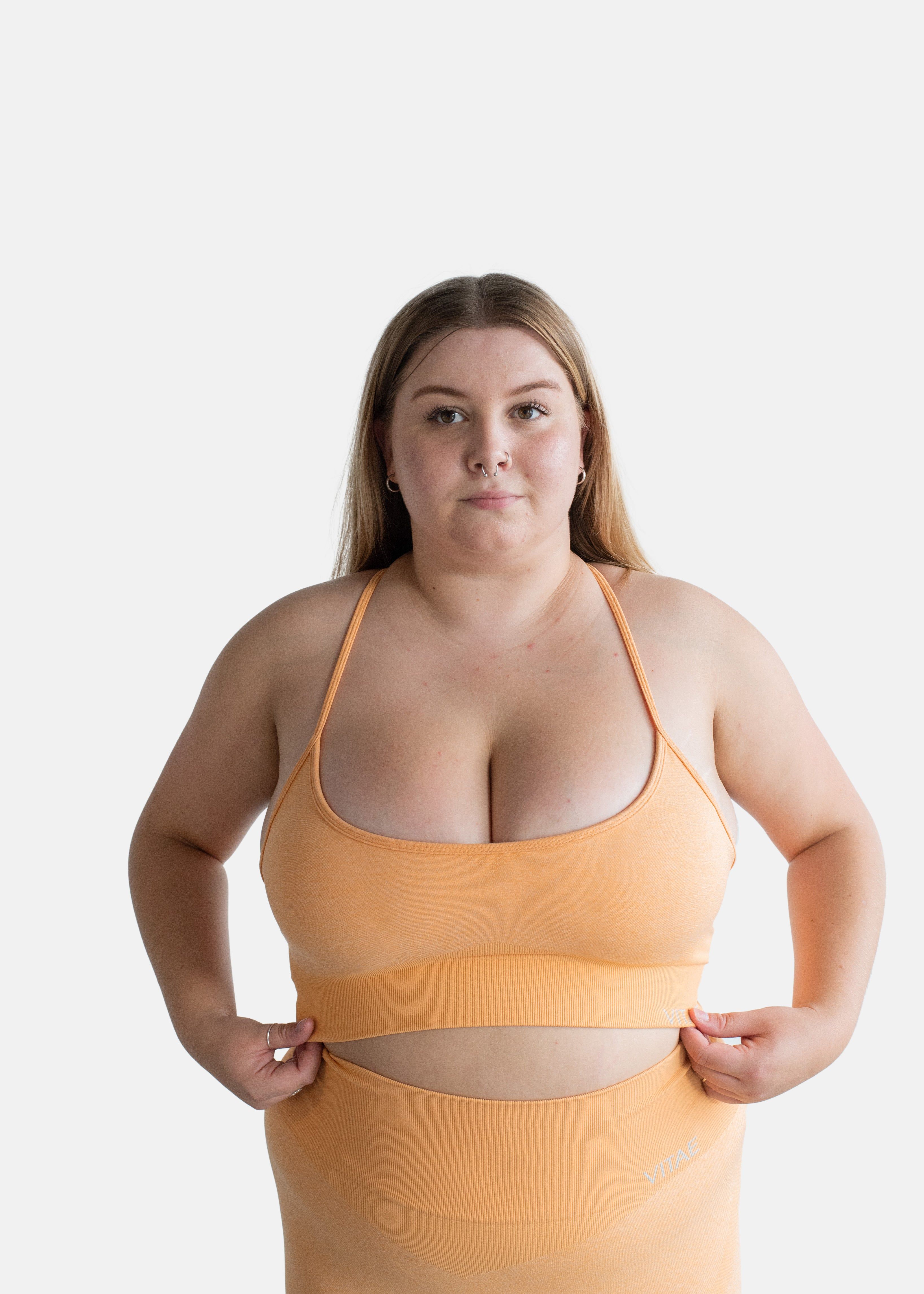 Energy Sports Bra Tangerine Orange sold by Vitae Apparel