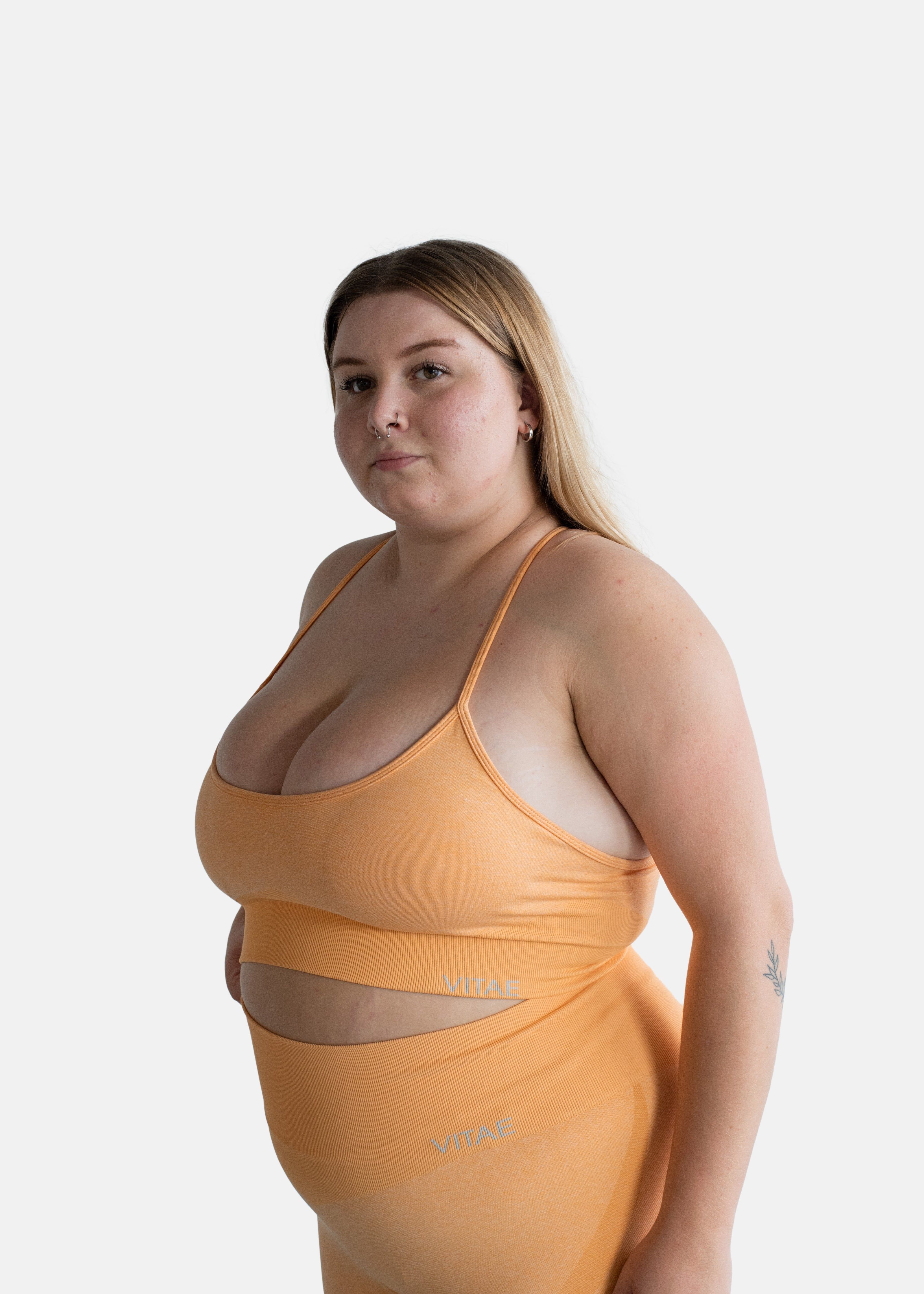 Energy Sports Bra Tangerine Orange sold by Vitae Apparel product image thumbnail 3