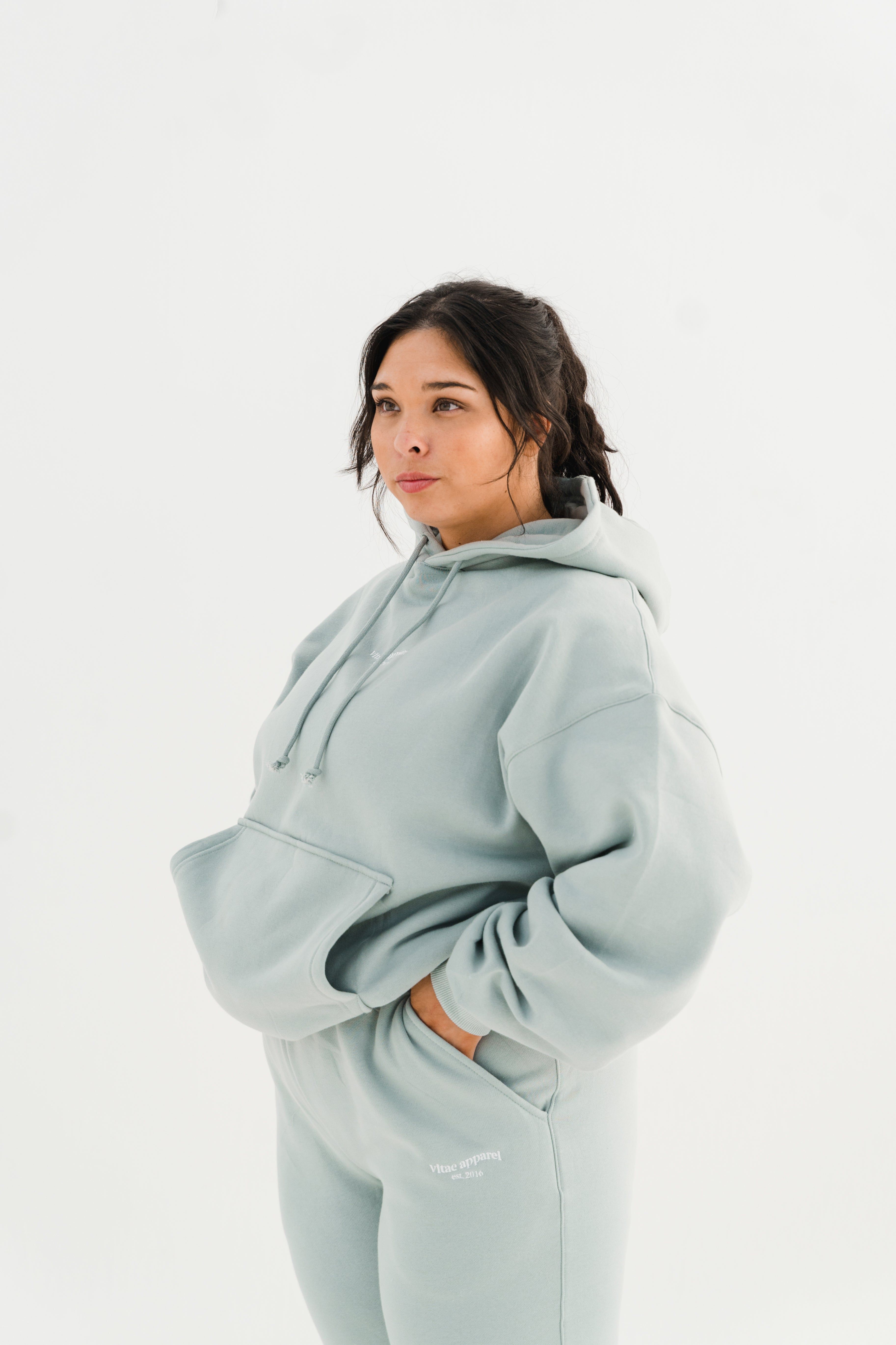 Make It Happen Hoodie Sage Green sold by Vitae Apparel product image thumbnail 3