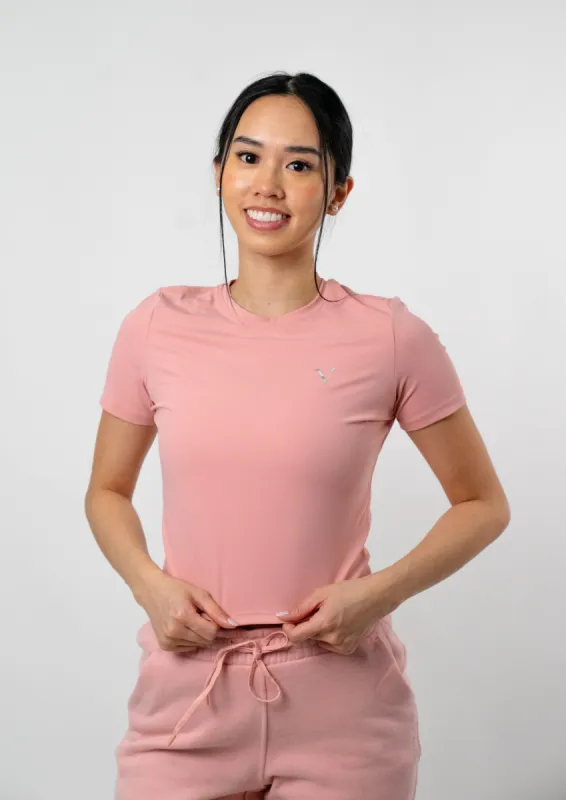 Hyper Sport Crop Shirt Peach Pink sold by Vitae Apparel