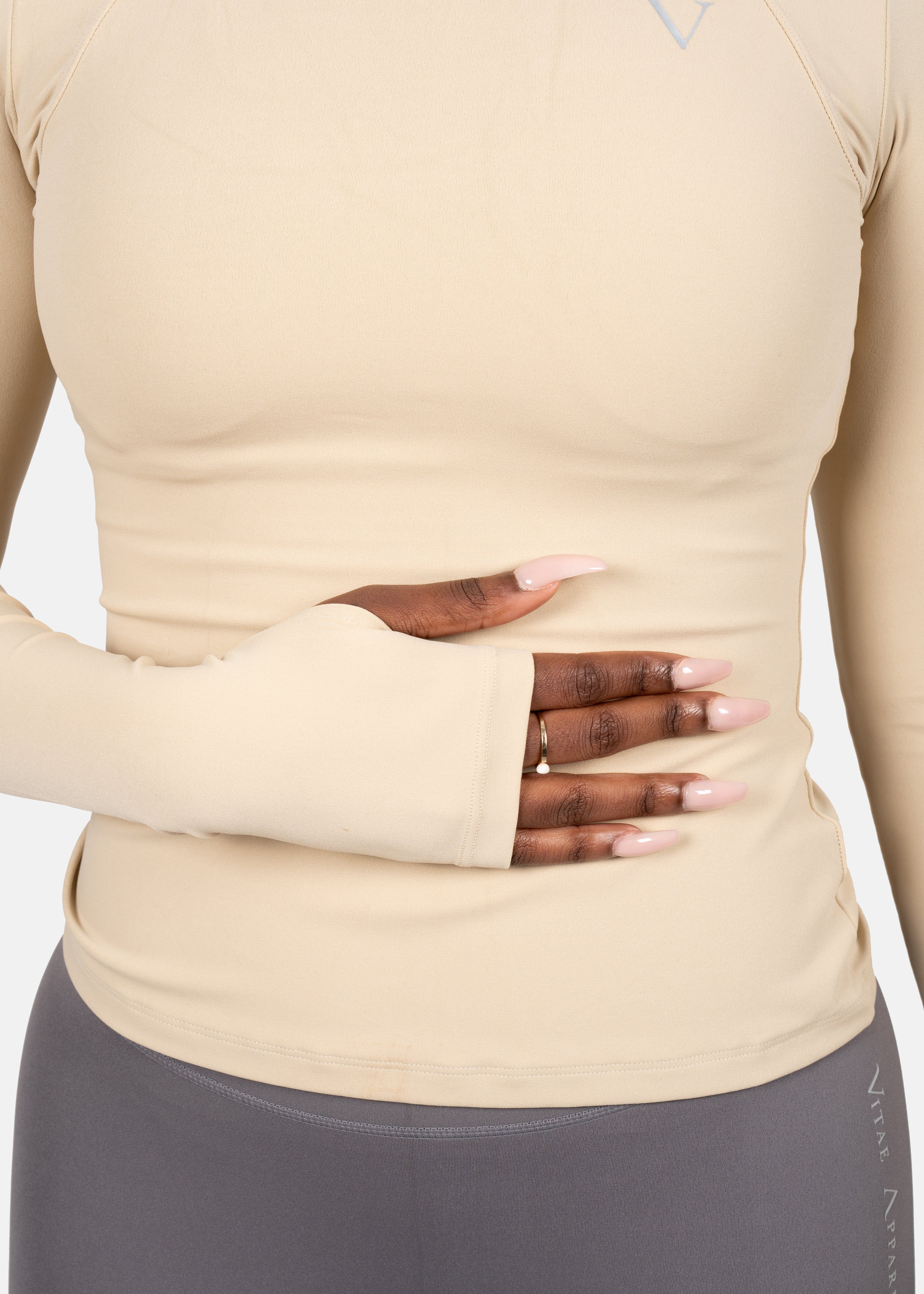 Ultra Active Long Sleeve Top Cashew White sold by Vitae Apparel product image thumbnail 9