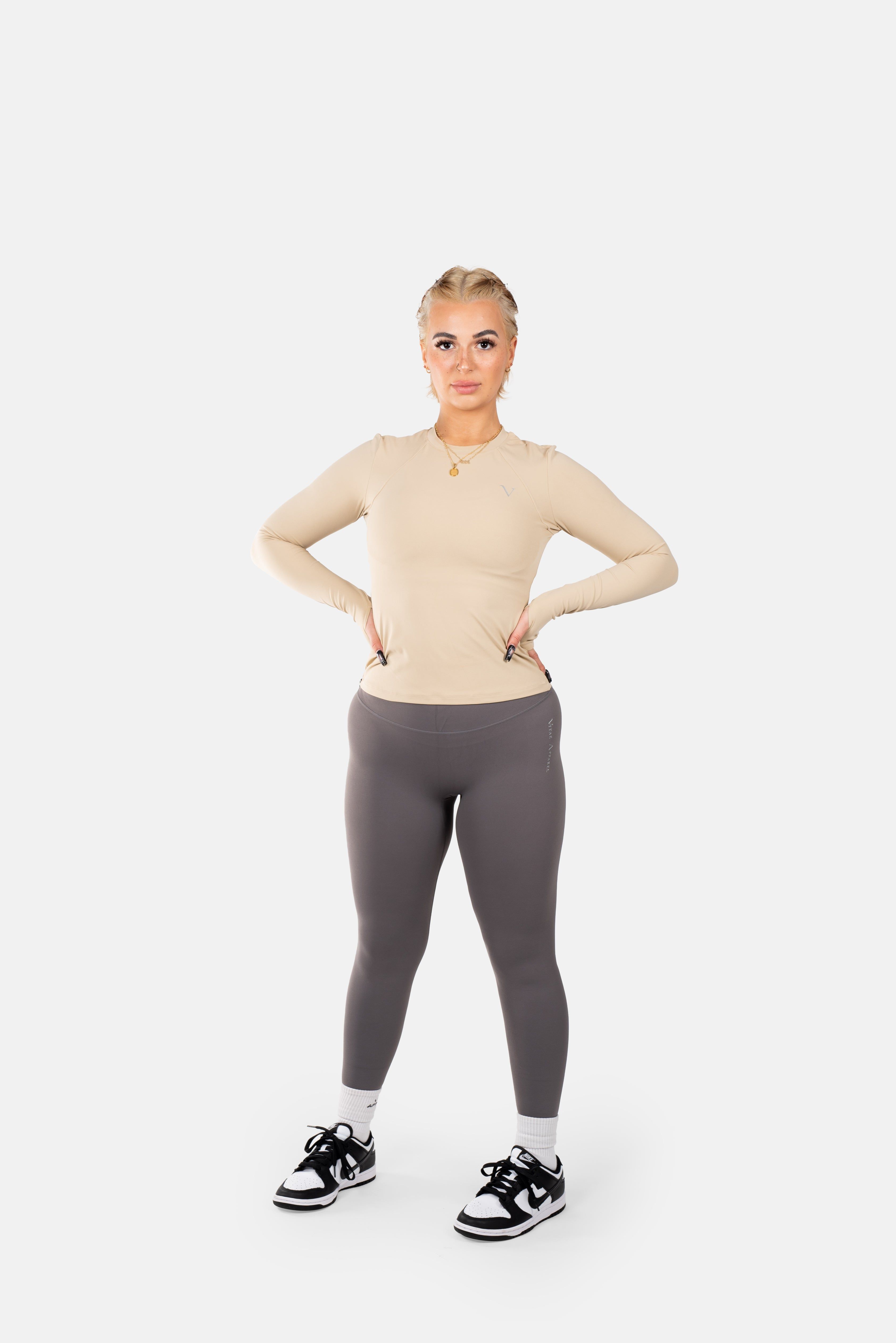 Ultra Active Long Sleeve Top Cashew White sold by Vitae Apparel product image thumbnail 13