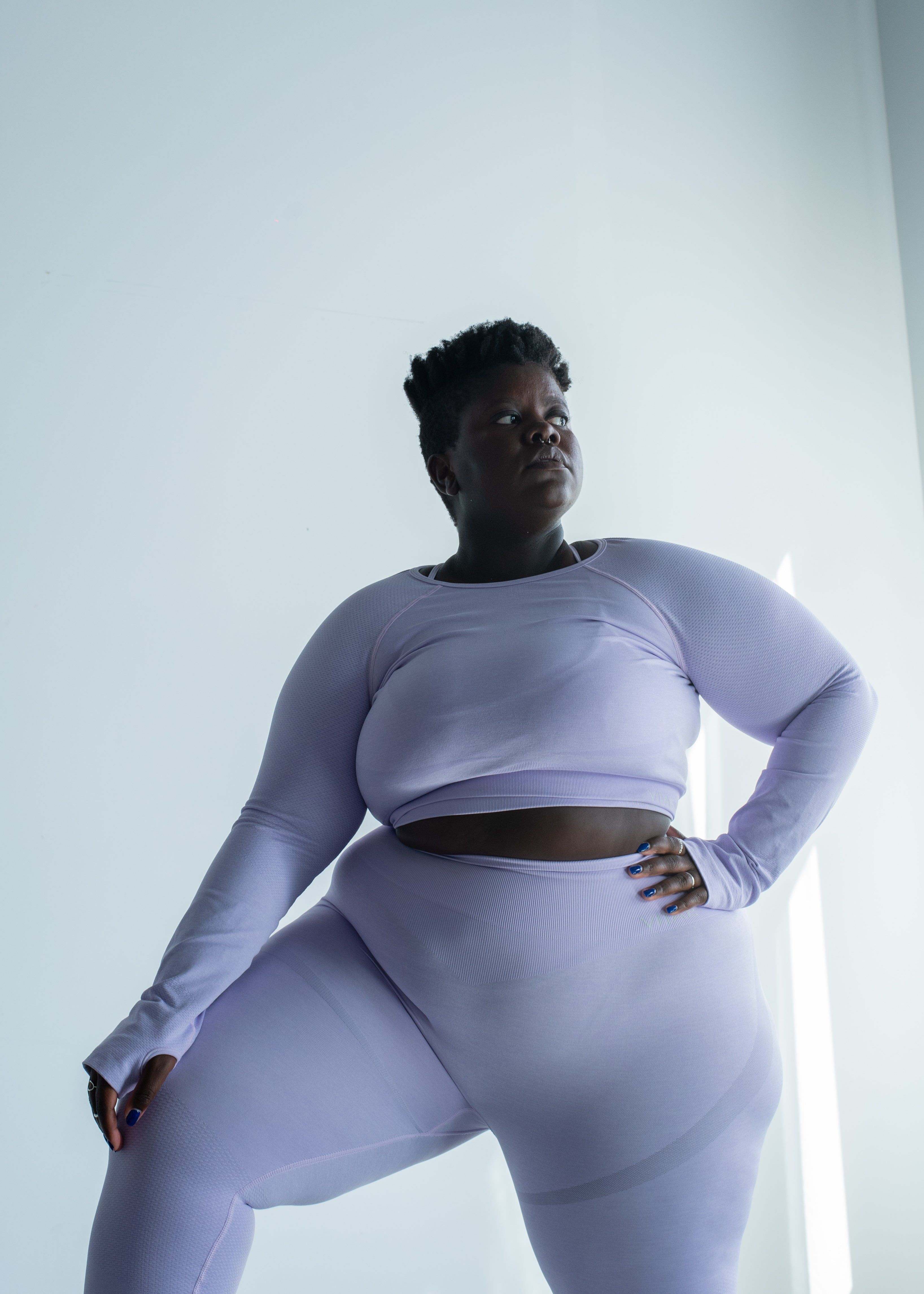 Elevate Long Sleeve Crop Top Acai Purple sold by Vitae Apparel product image thumbnail 13