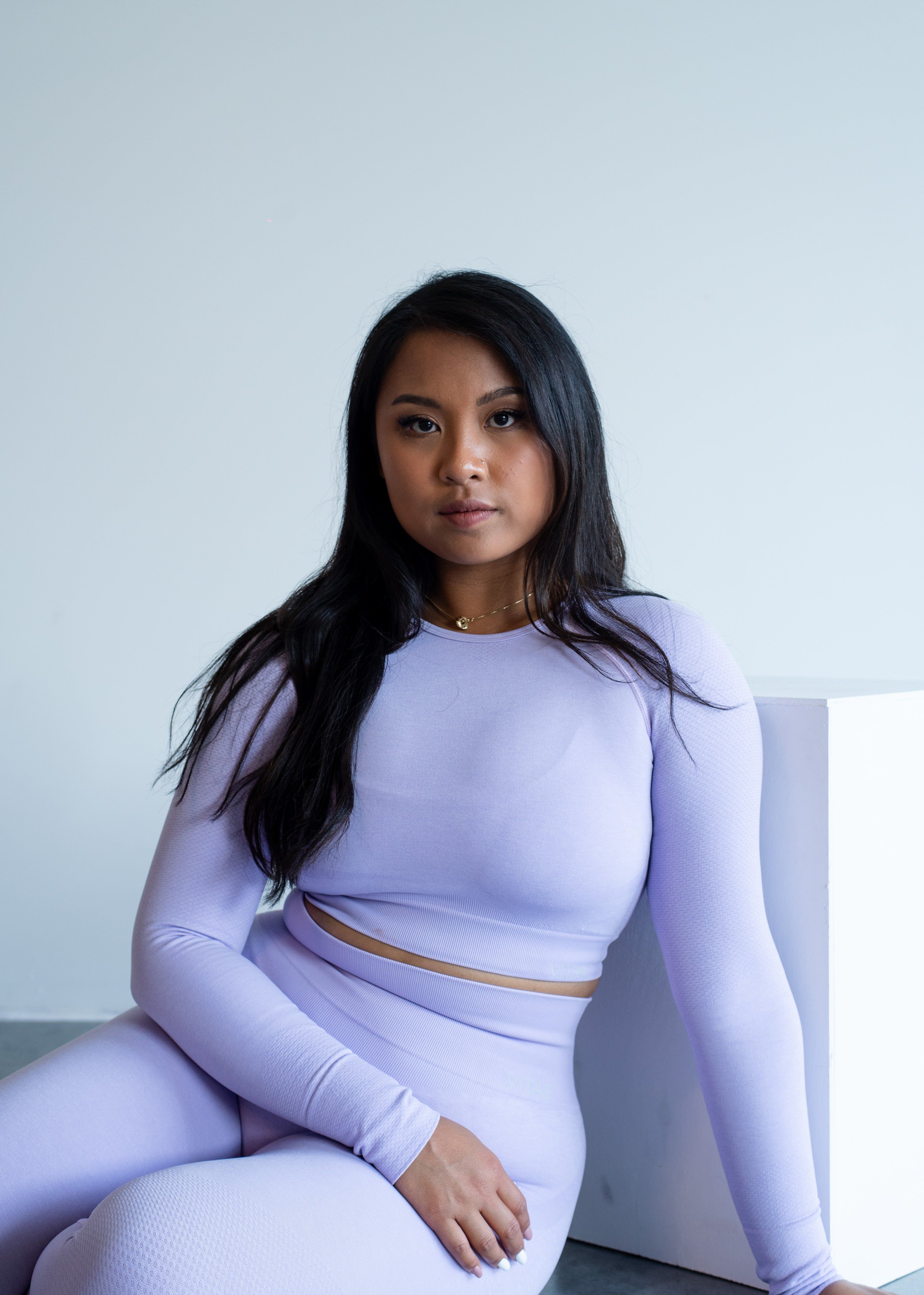 Elevate Long Sleeve Crop Top Acai Purple sold by Vitae Apparel product image thumbnail 30