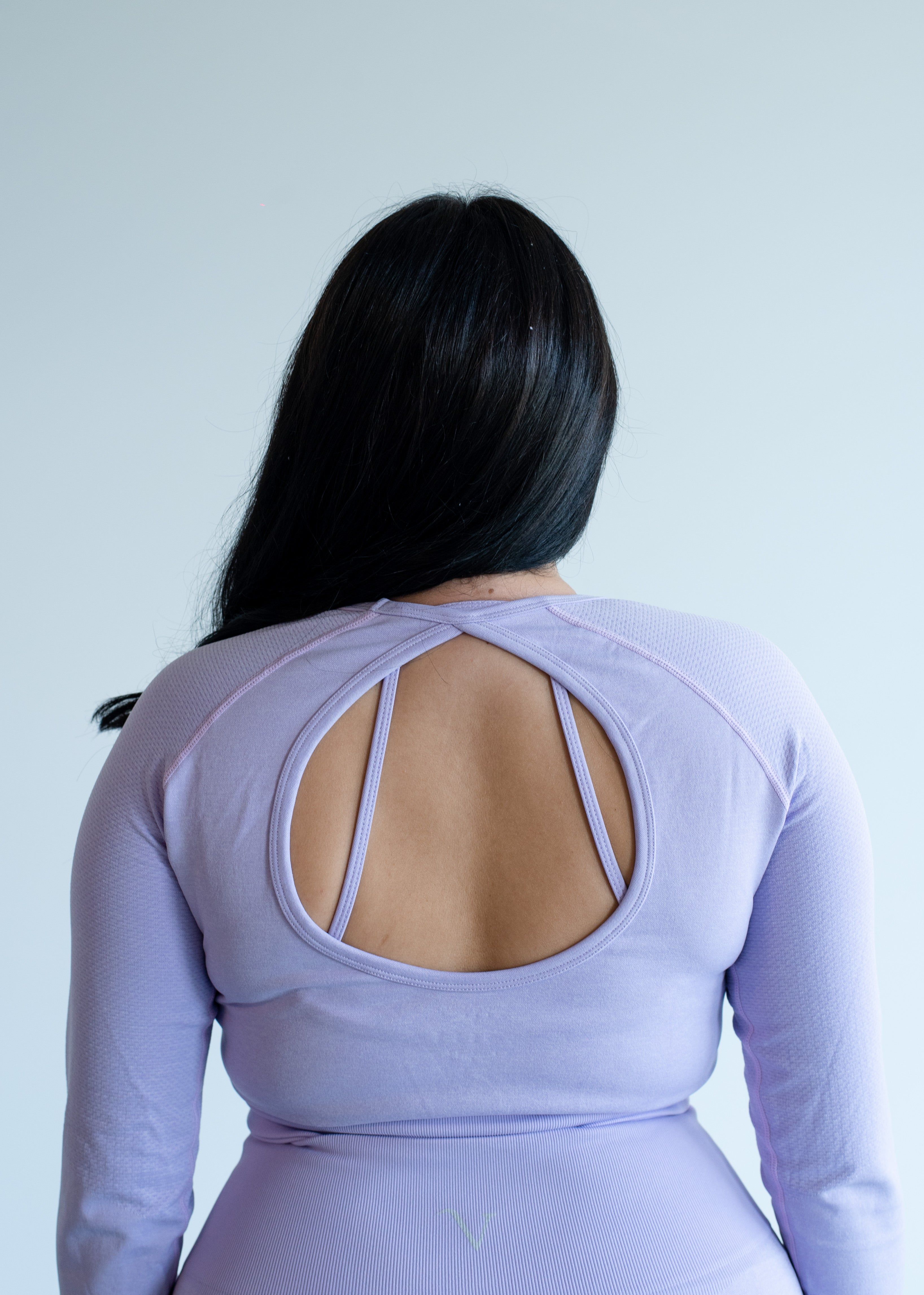 Elevate Long Sleeve Crop Top Acai Purple sold by Vitae Apparel product image thumbnail 2