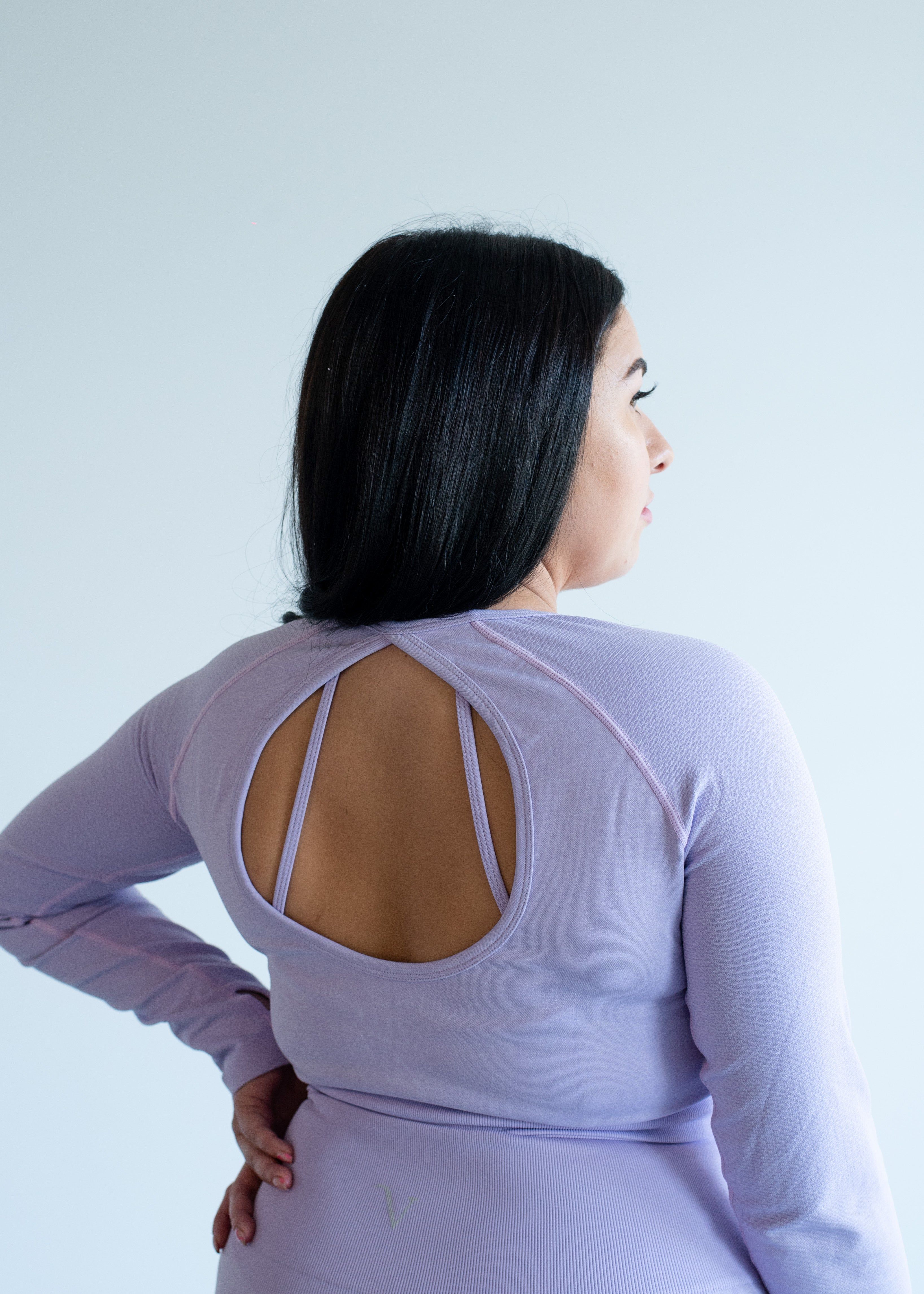 Elevate Long Sleeve Crop Top Acai Purple sold by Vitae Apparel product image thumbnail 3