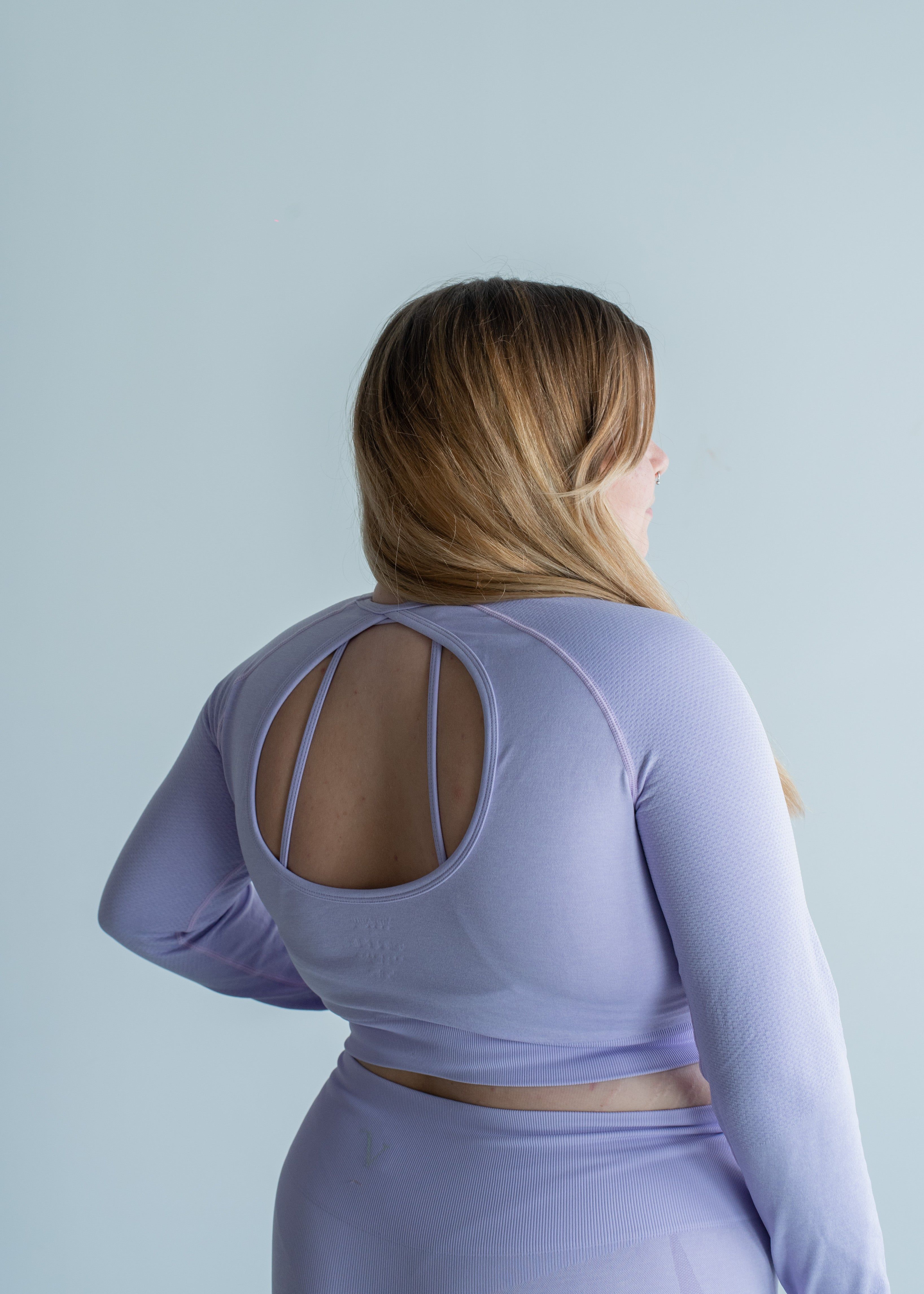 Elevate Long Sleeve Crop Top Acai Purple sold by Vitae Apparel product image thumbnail 22