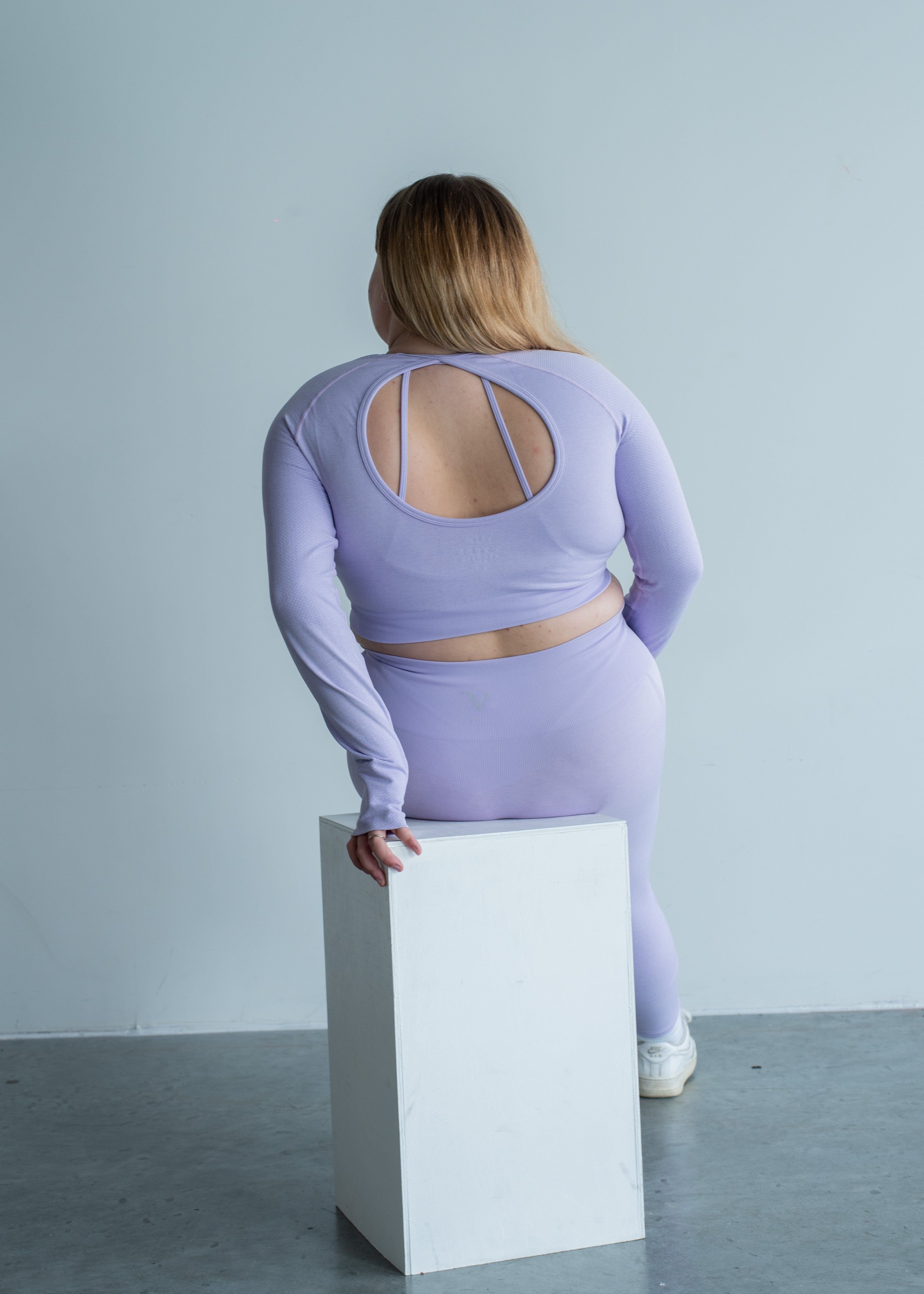 Elevate Long Sleeve Crop Top Acai Purple sold by Vitae Apparel product image thumbnail 24