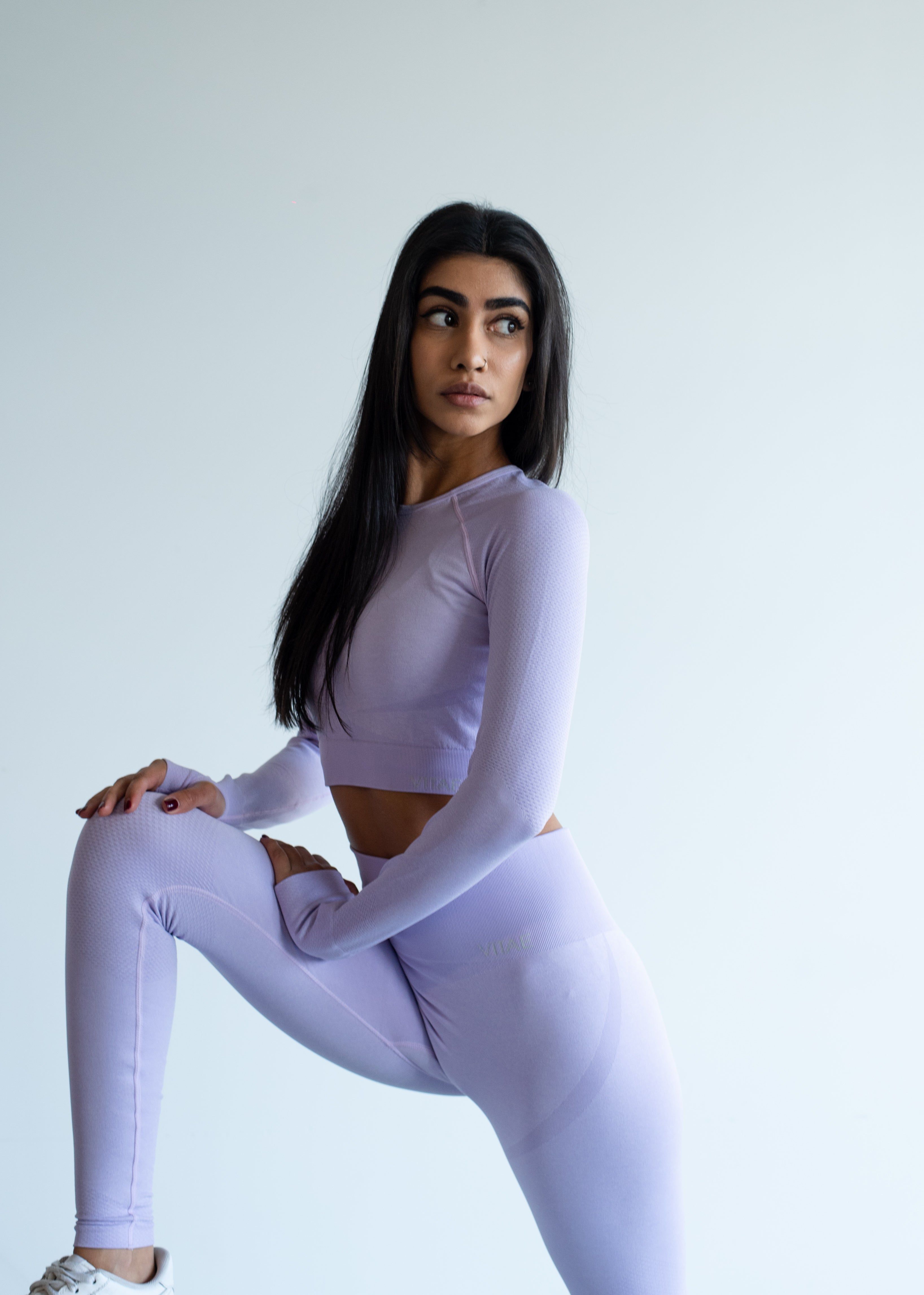 Elevate Long Sleeve Crop Top Acai Purple sold by Vitae Apparel product image thumbnail 19