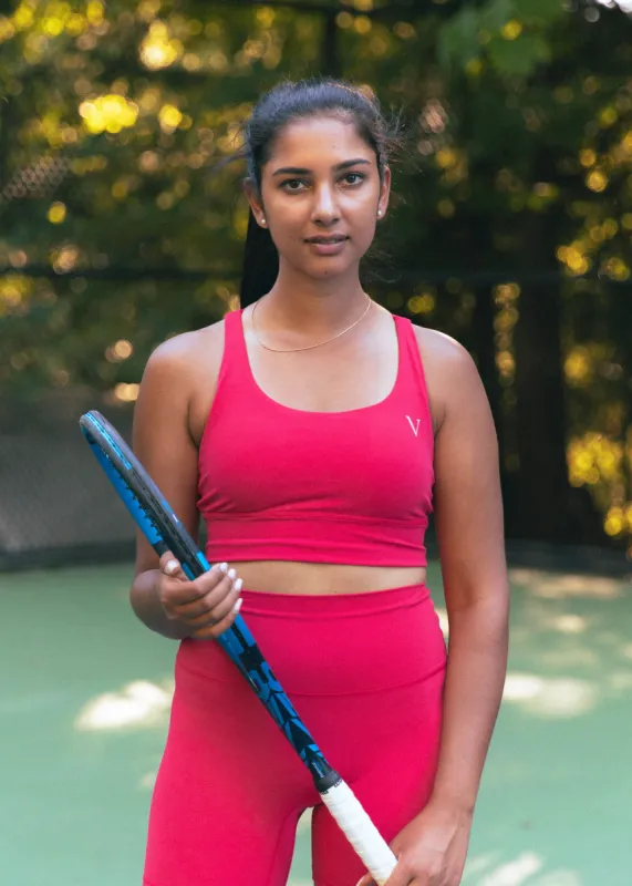 Hyper Run Sports Bra Ruby Pink sold by Vitae Apparel