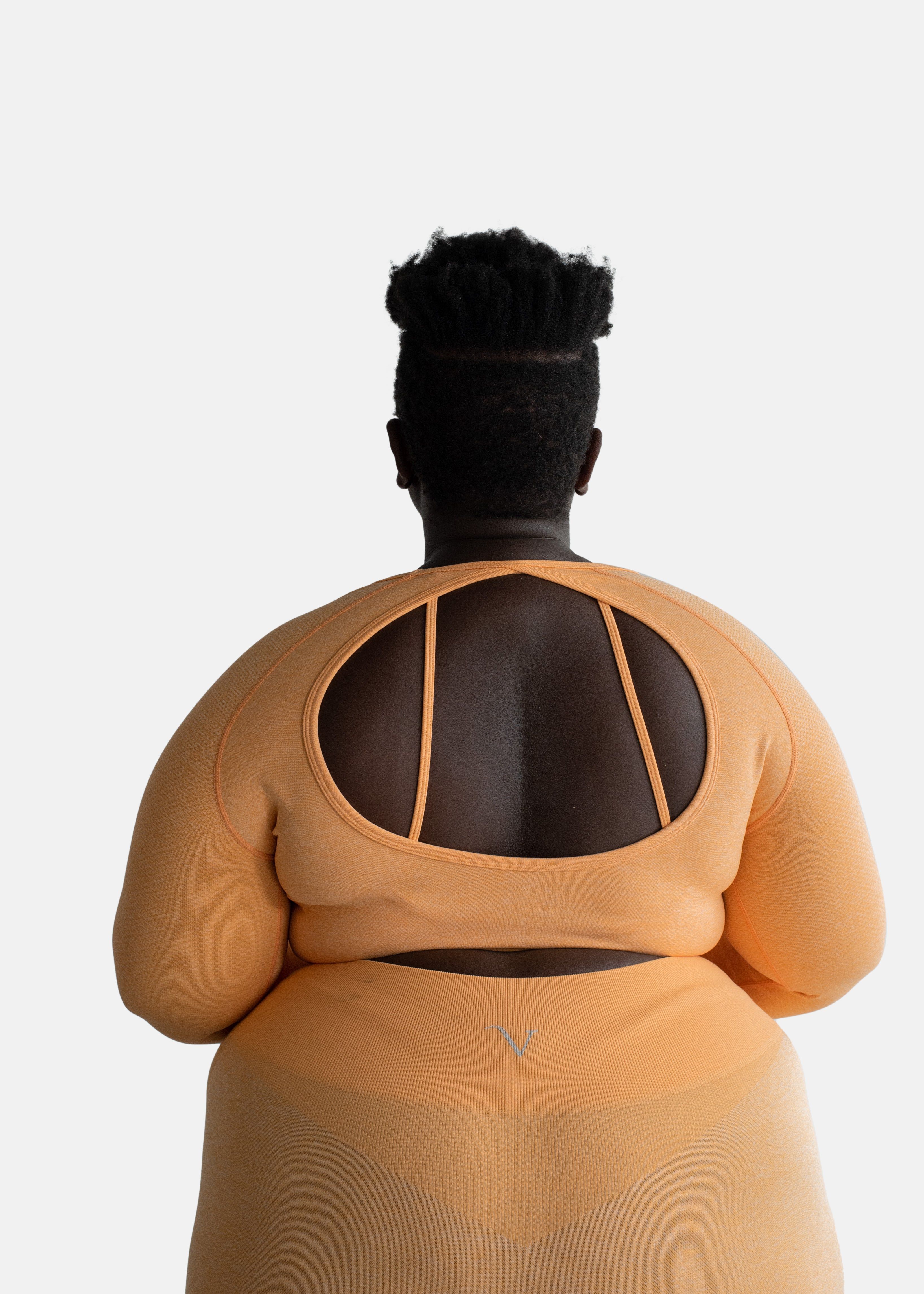 Elevate Long Sleeve Crop Top Tangerine Orange sold by Vitae Apparel product image thumbnail 18