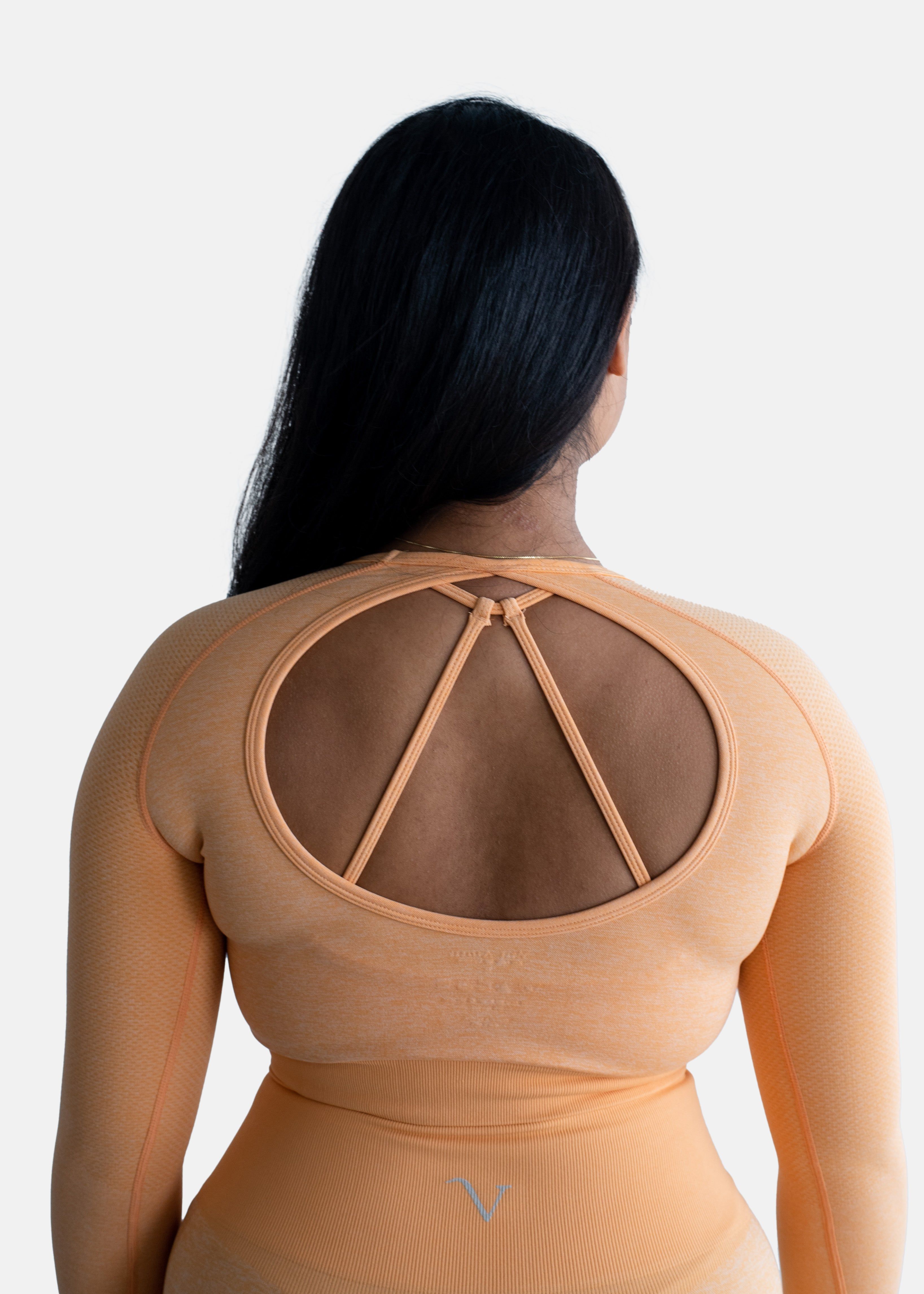 Elevate Long Sleeve Crop Top Tangerine Orange sold by Vitae Apparel product image thumbnail 14