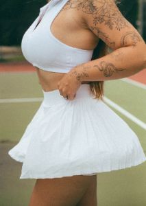 Aced It Tennis Skirt White sold by Vitae Apparel