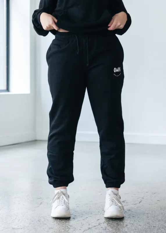 Own Who You Are Sweat Pants Black sold by Vitae Apparel
