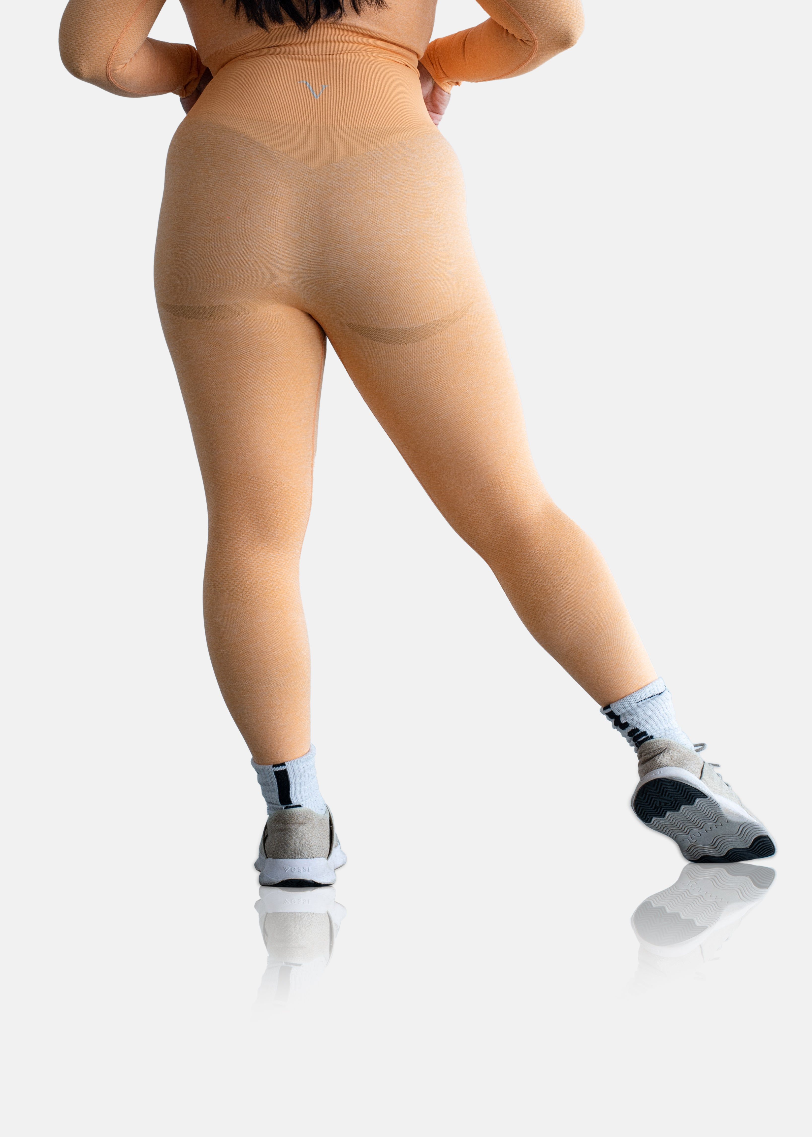 Power Move Seamless Leggings Tangerine Orange sold by Vitae Apparel product image thumbnail 4