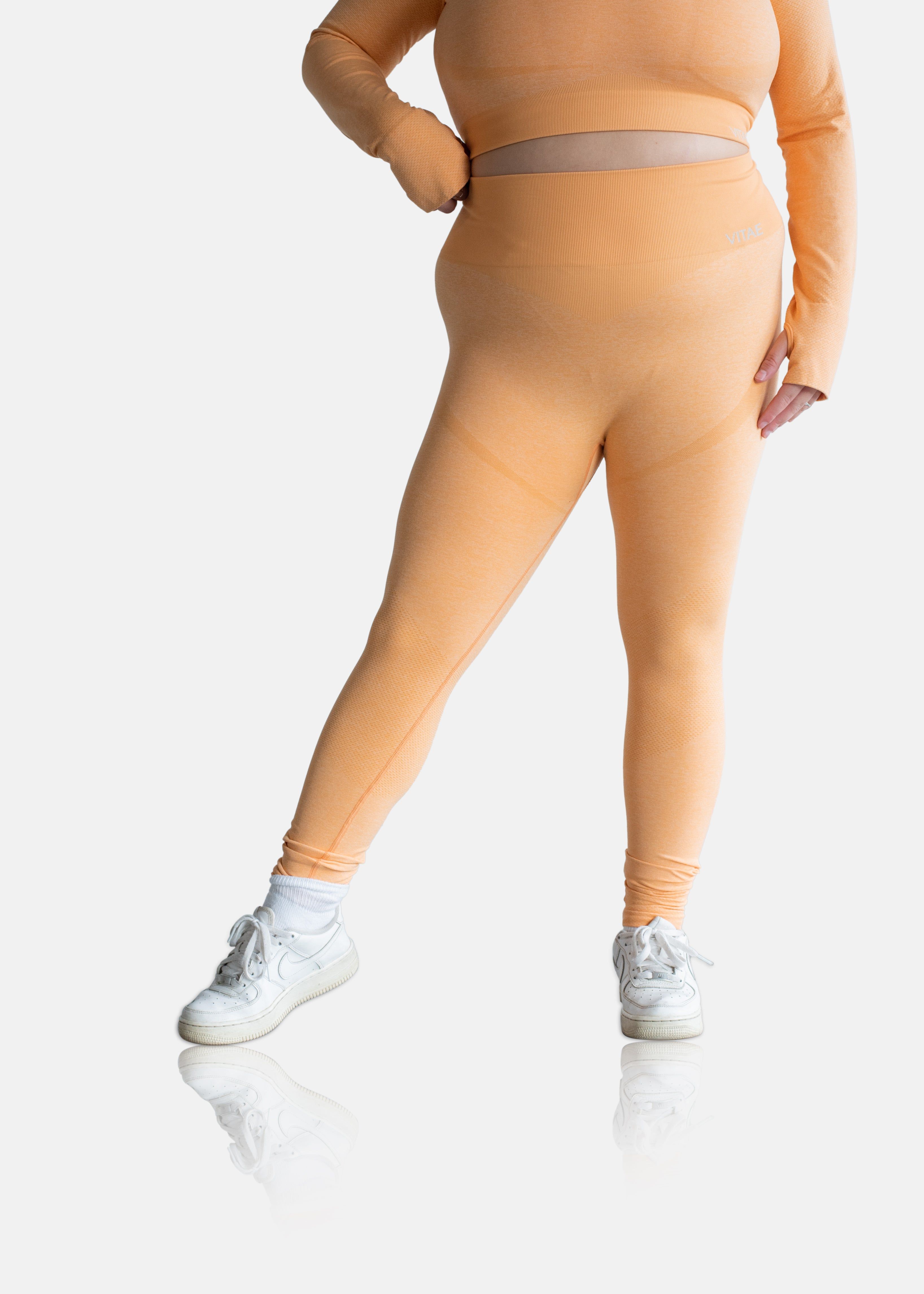 Power Move Seamless Leggings Tangerine Orange sold by Vitae Apparel product image thumbnail 23