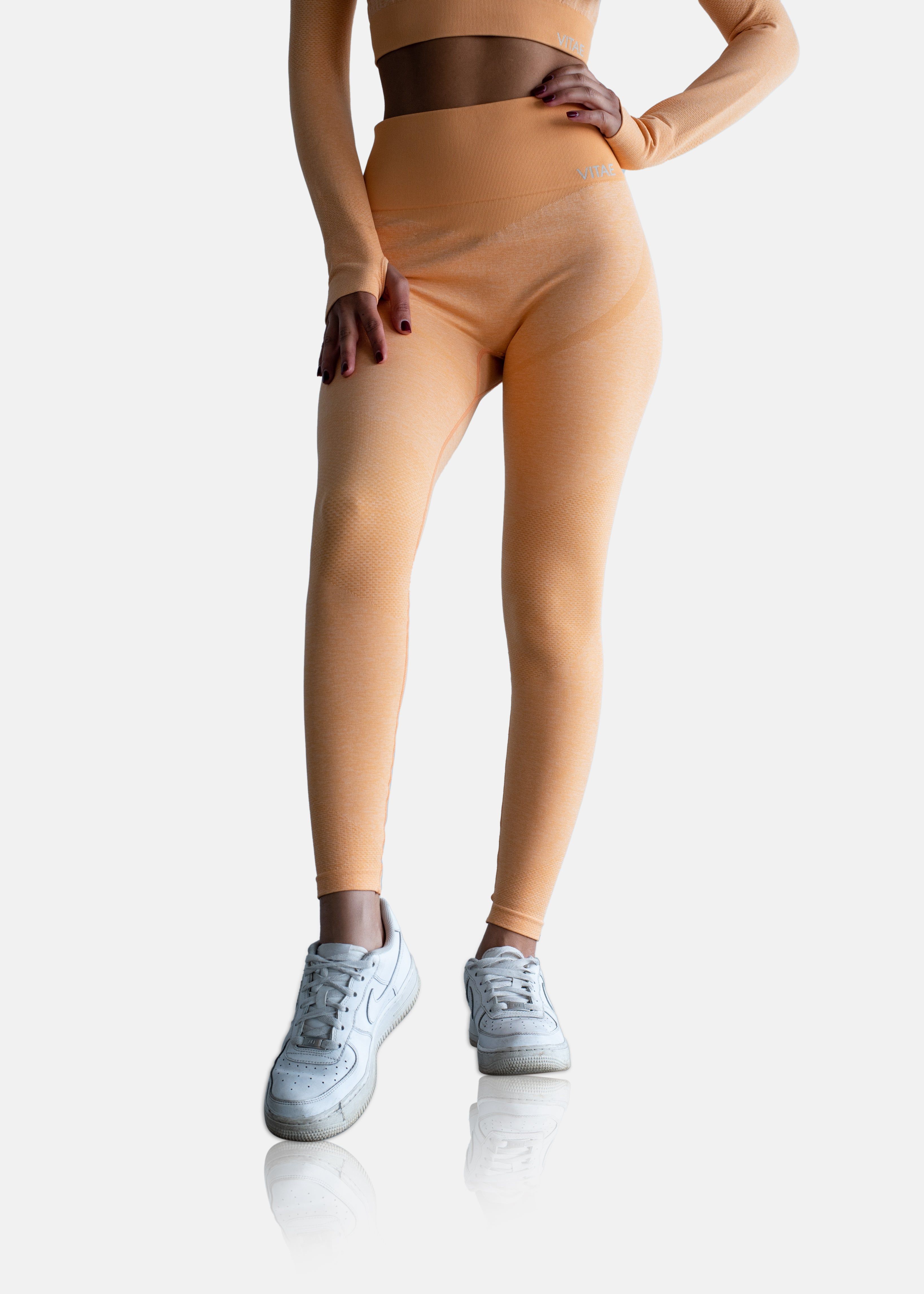 Power Move Seamless Leggings Tangerine Orange sold by Vitae Apparel product image thumbnail 5