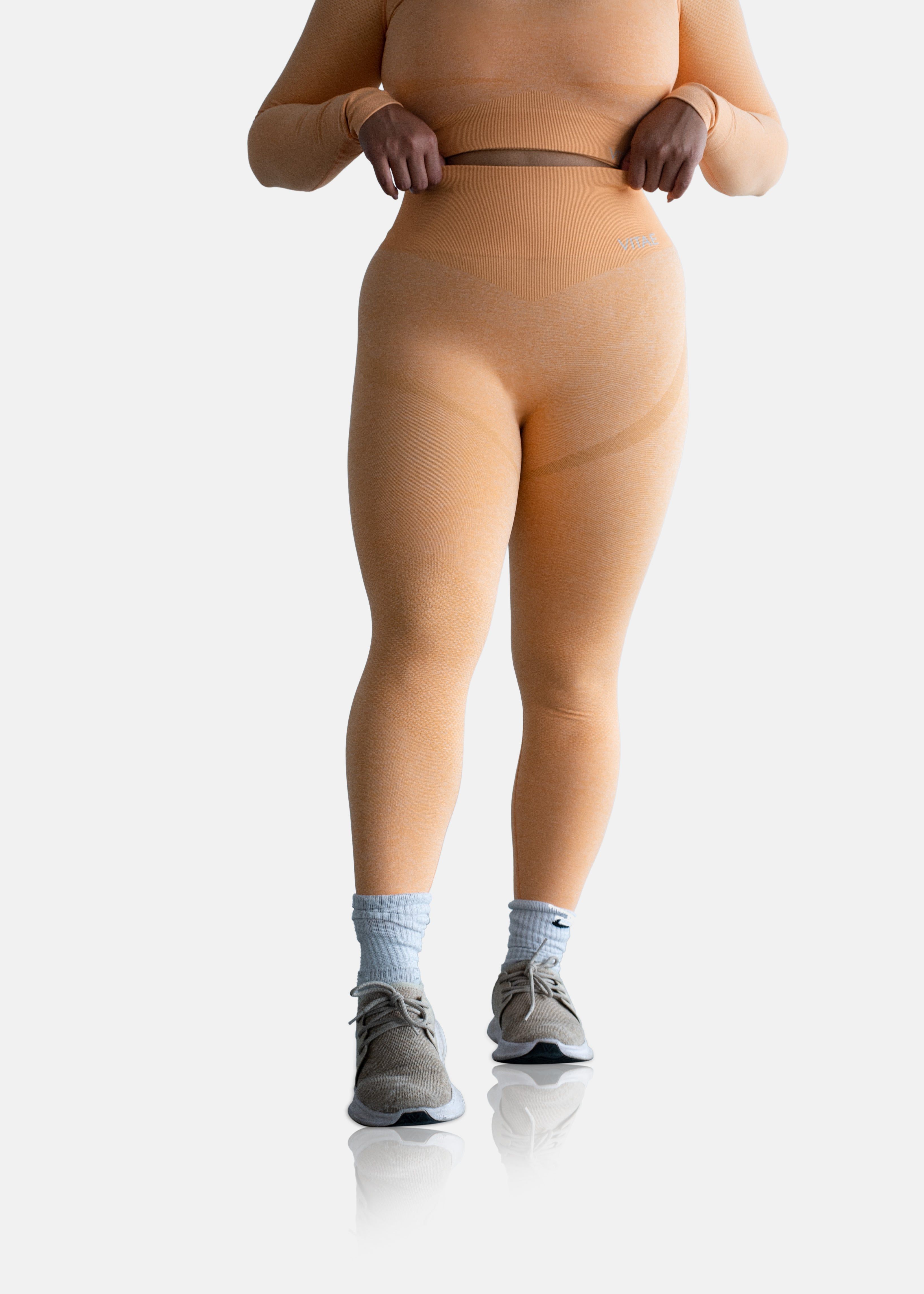 Power Move Seamless Leggings Tangerine Orange sold by Vitae Apparel