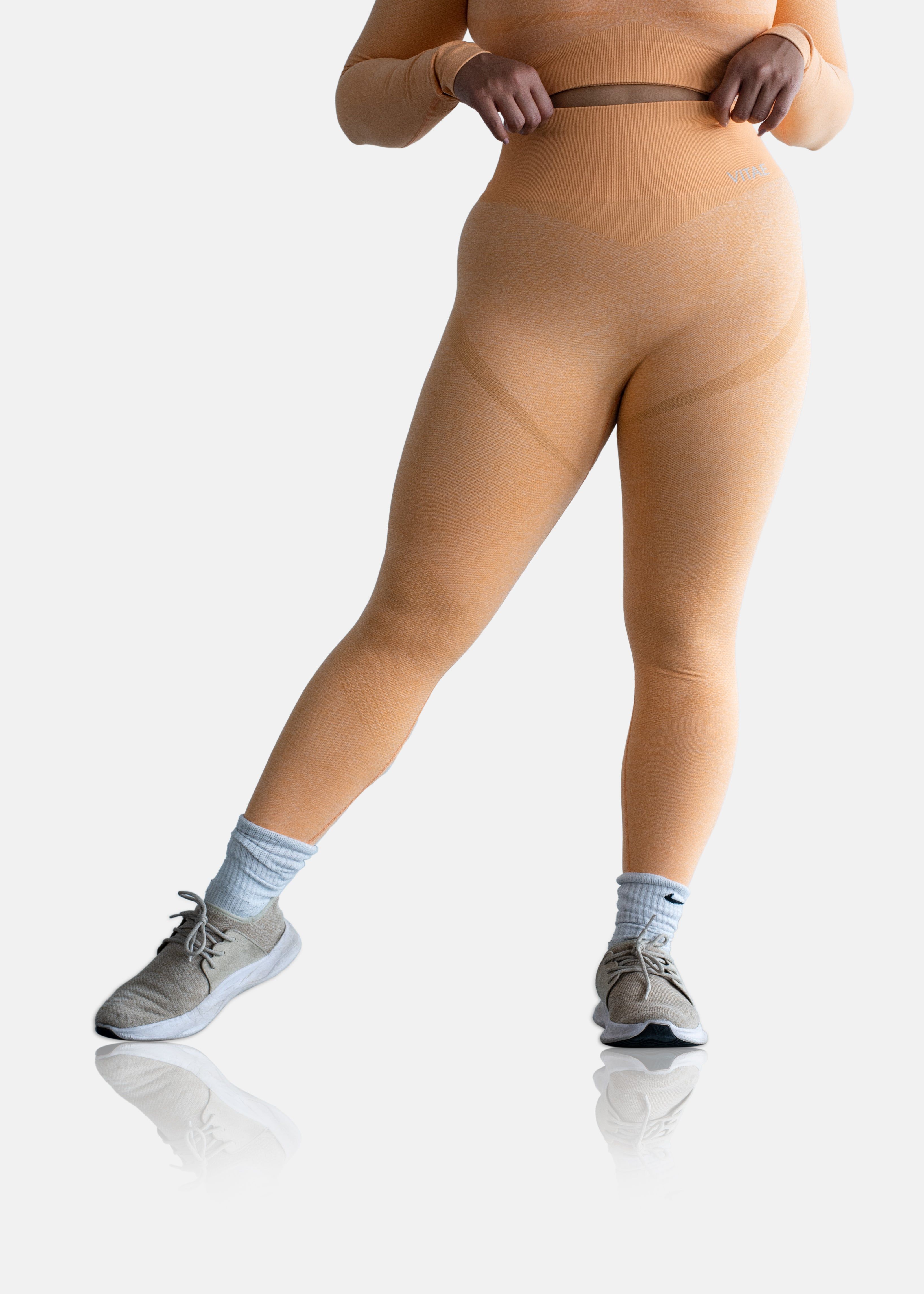 Power Move Seamless Leggings Tangerine Orange sold by Vitae Apparel product image thumbnail 2