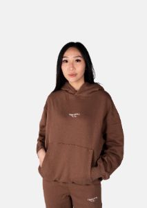 Inhale, Exhale Oversized Hoodie Cocoa Brown sold by Vitae Apparel