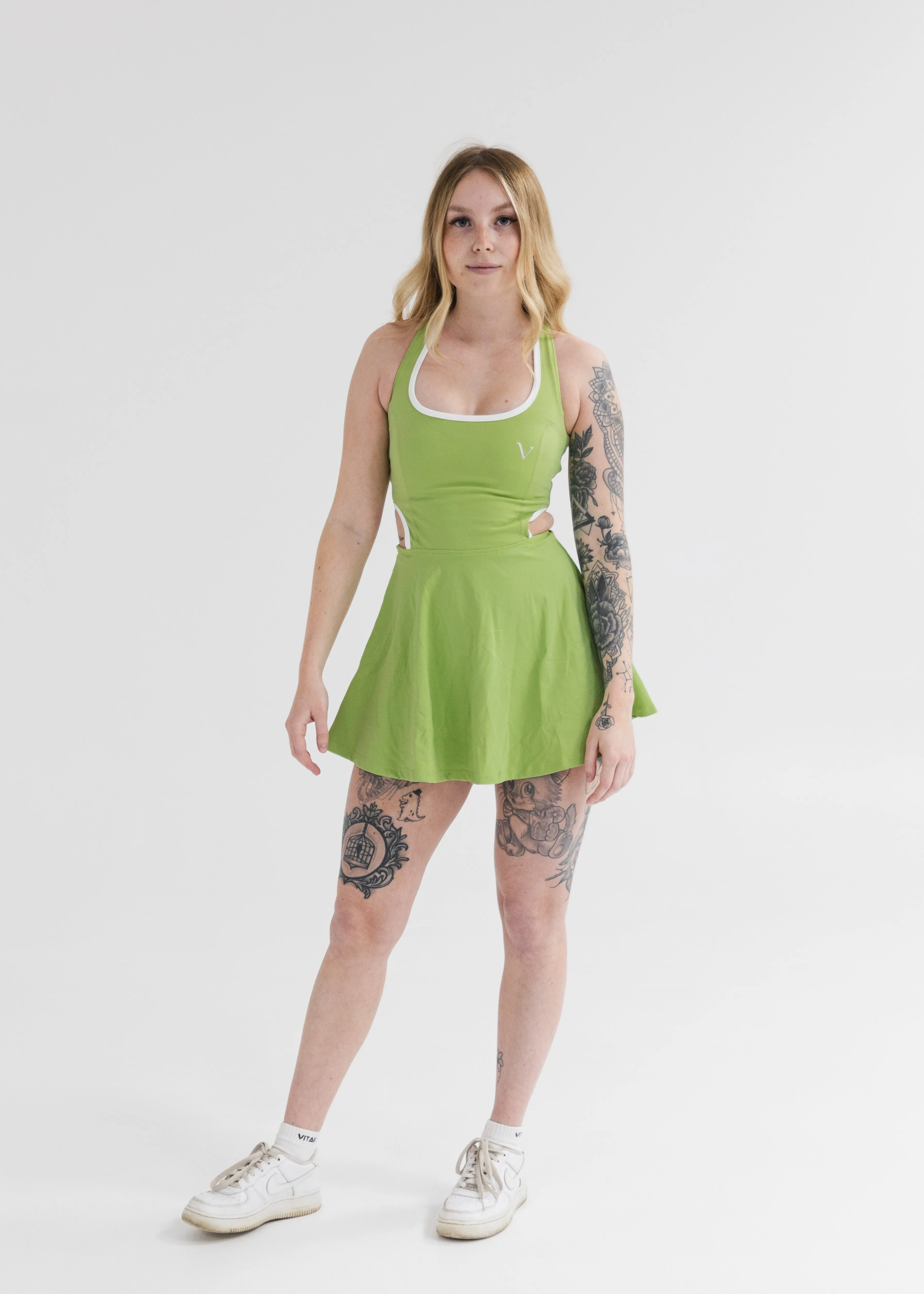 Ultra Work Hard Play Hard Tennis Dress Avocado Green sold by Vitae Apparel product image thumbnail 4