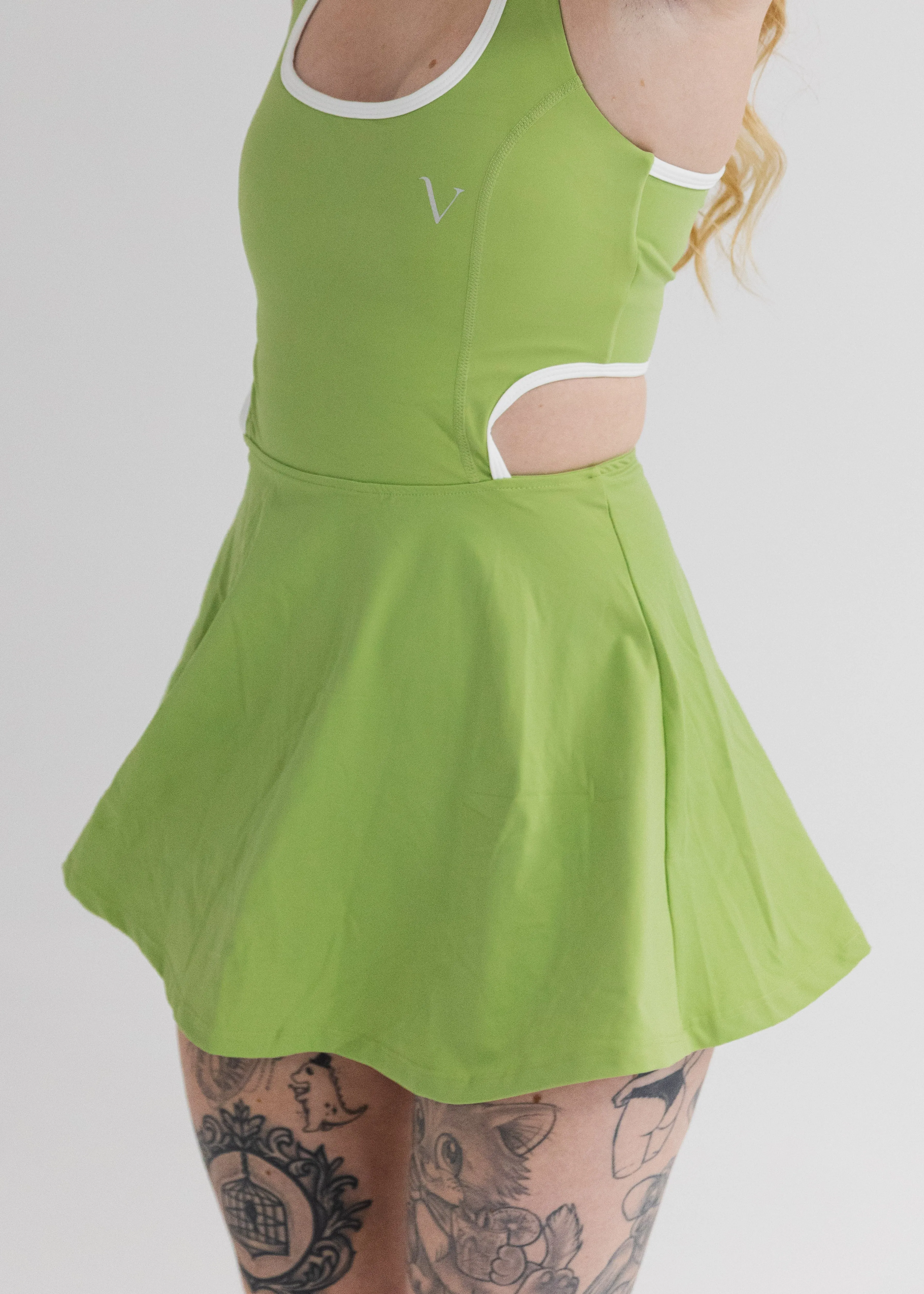 Ultra Work Hard Play Hard Tennis Dress Avocado Green sold by Vitae Apparel