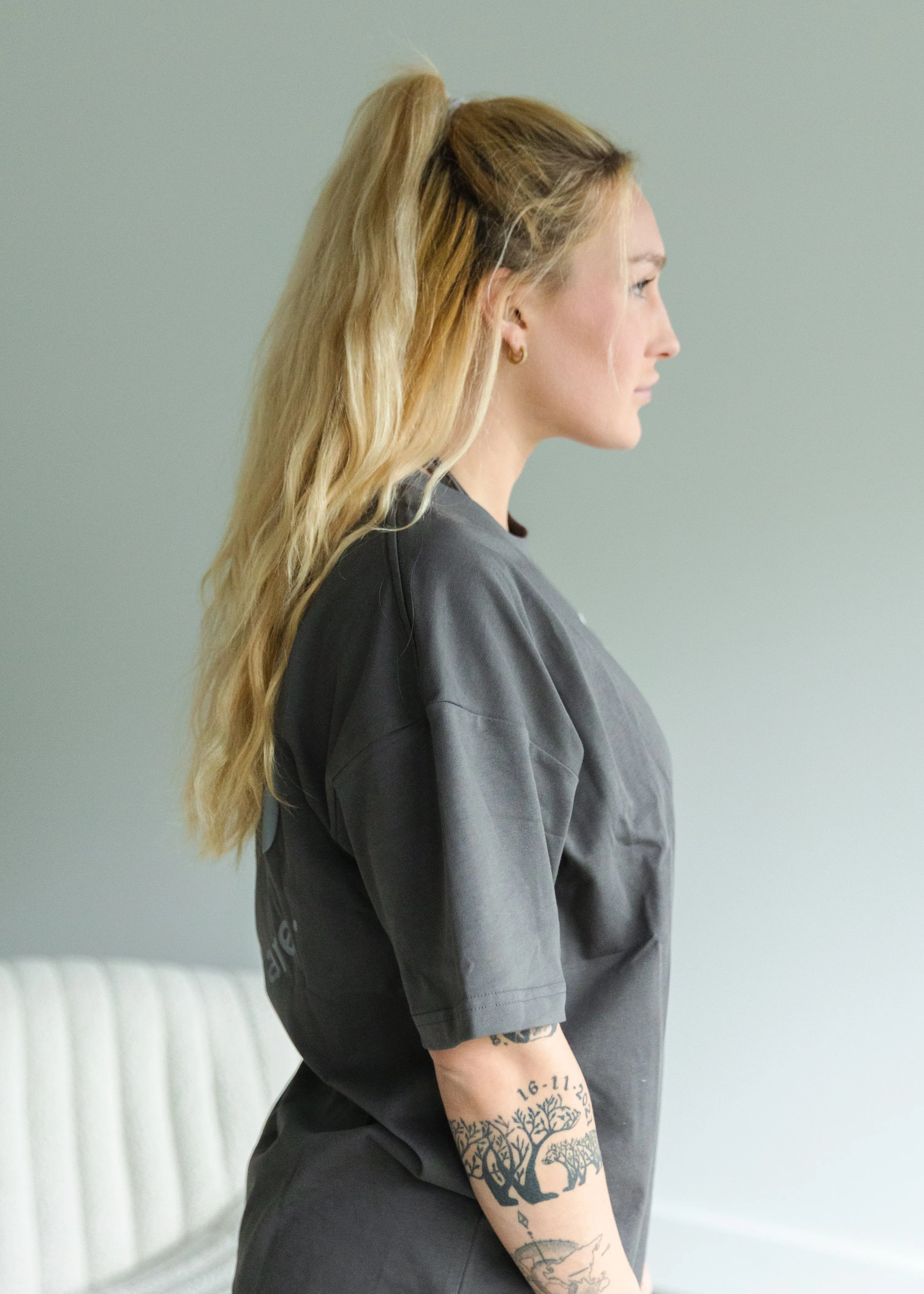 Own Who You Are Oversized Pump T-Shirt Charcoal Grey sold by Vitae Apparel product image thumbnail 4